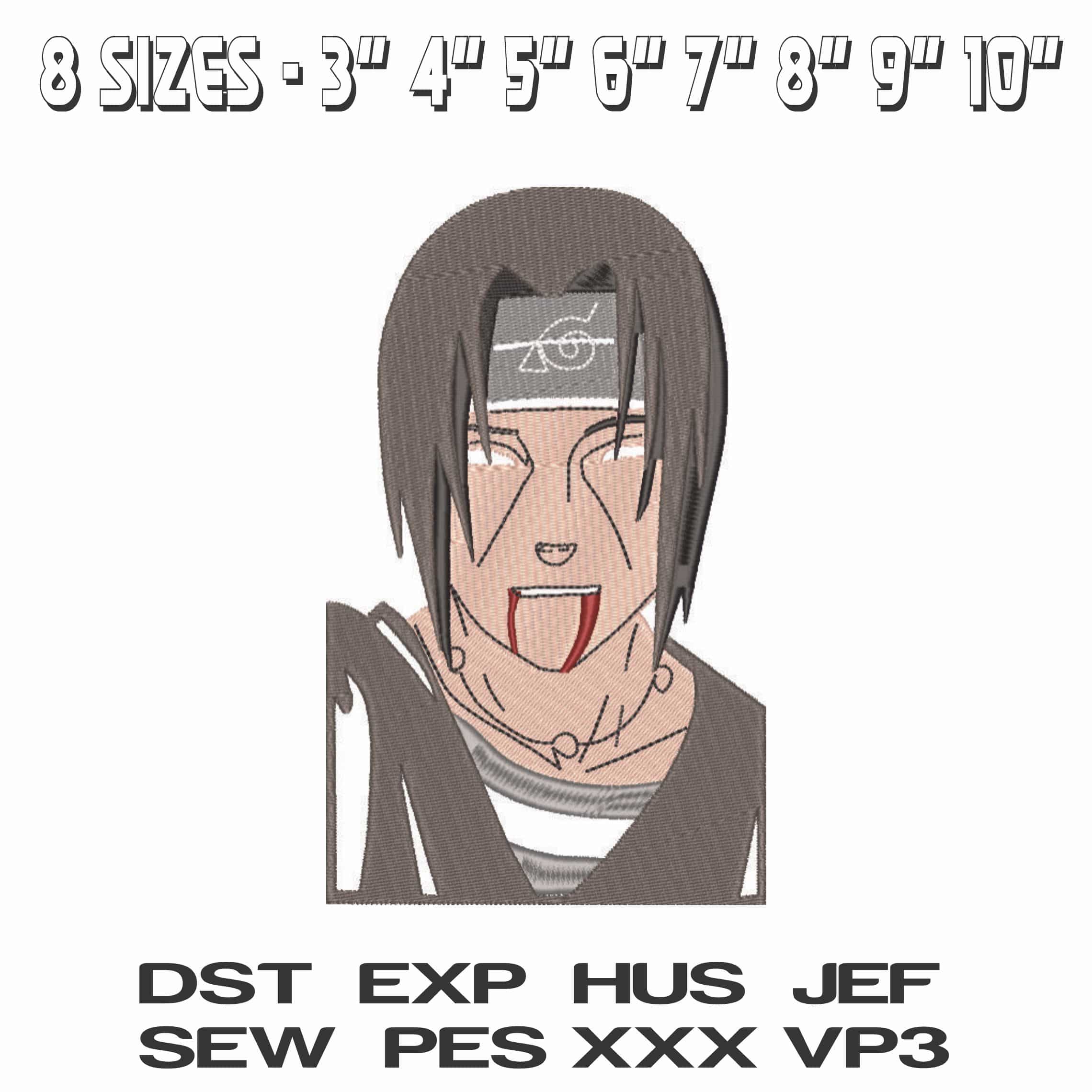 Itachi Uchiha - Naruto - Anime-Elegant embroidery design file - instant download — view 2