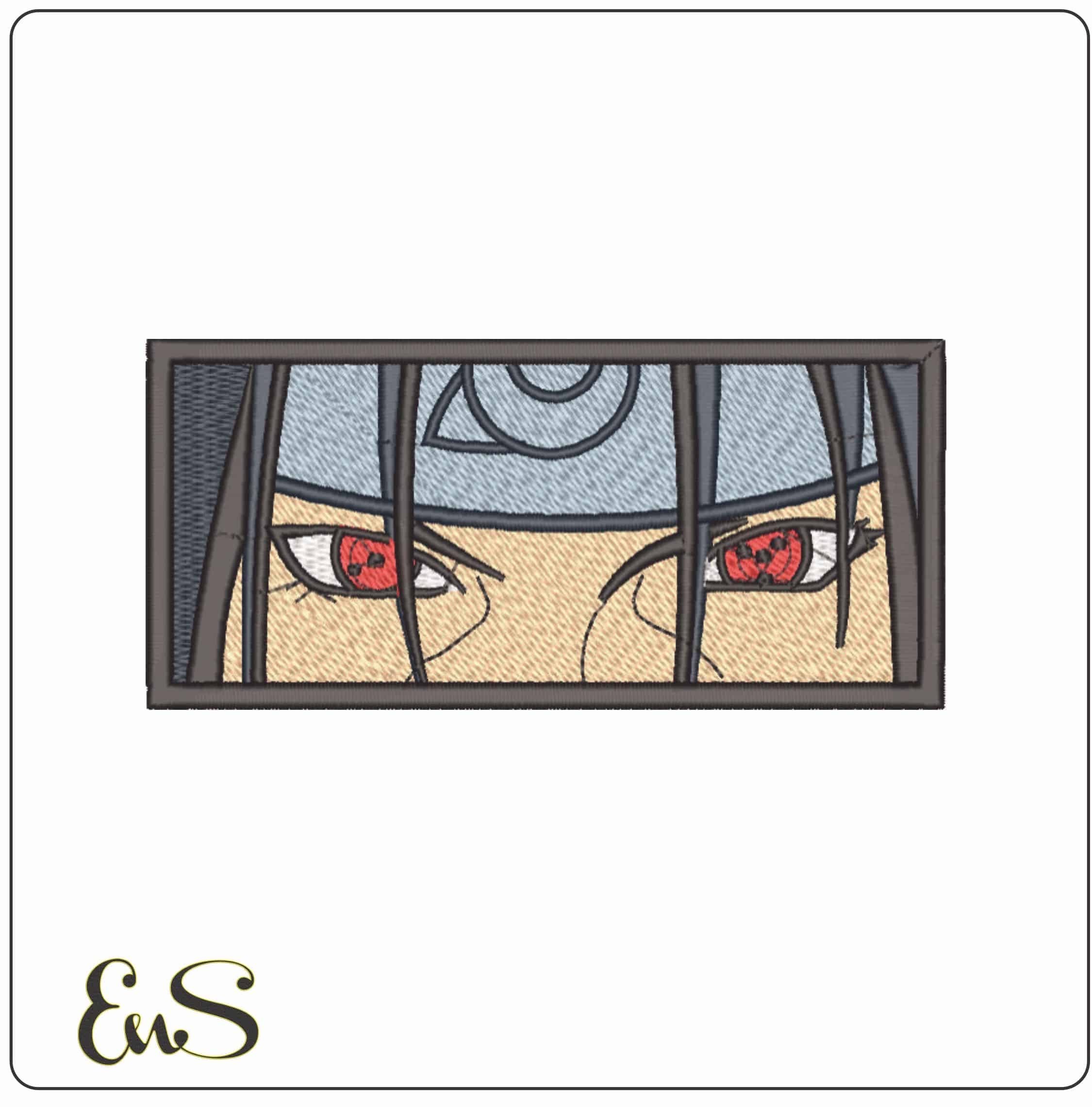 Itachi Uchiha Eyes - Naruto - Anime-Elegant embroidery design file - instant download