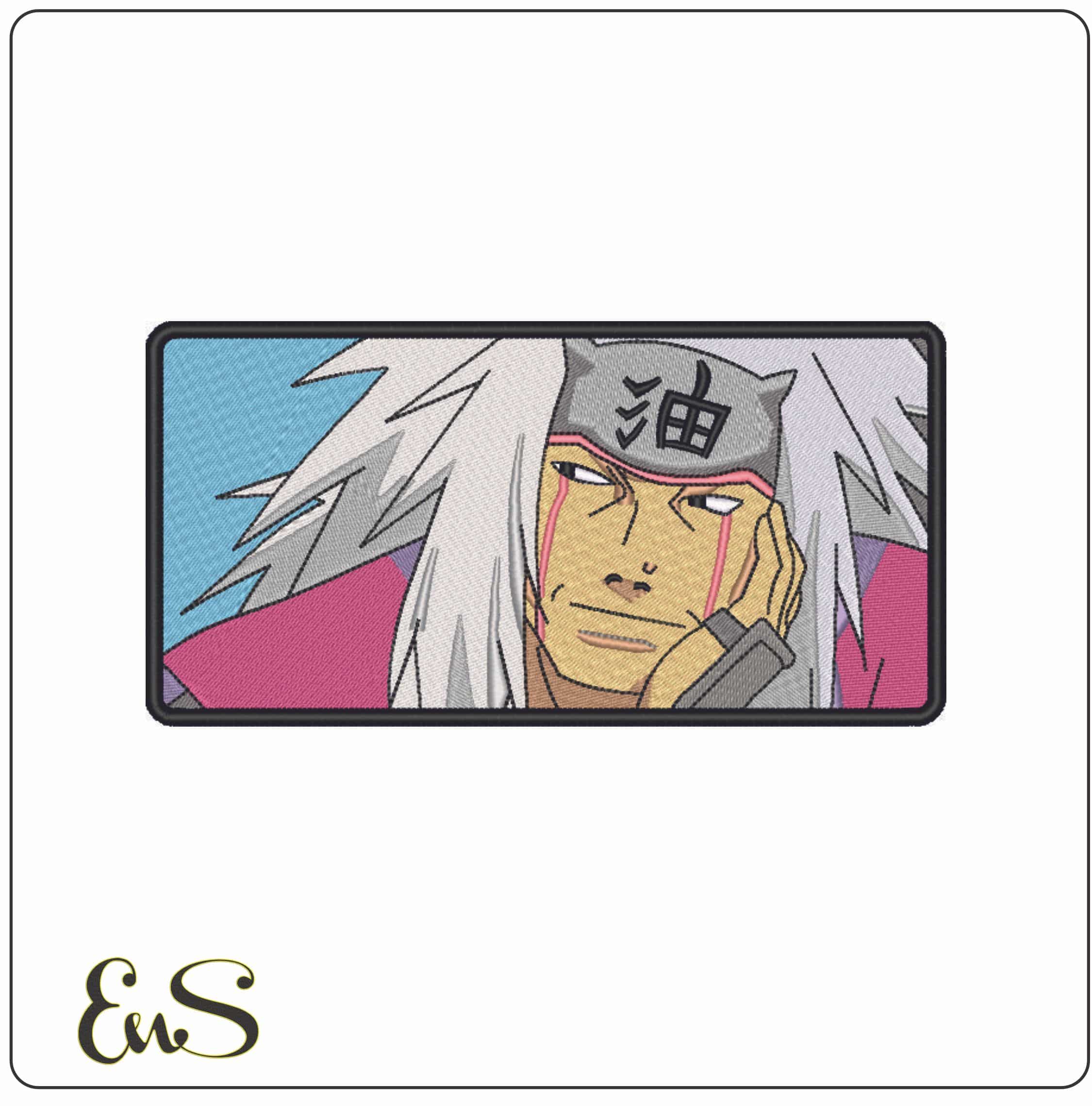 Jiraiya Mirada - Naruto - Anime-Elegant embroidery design file - instant download