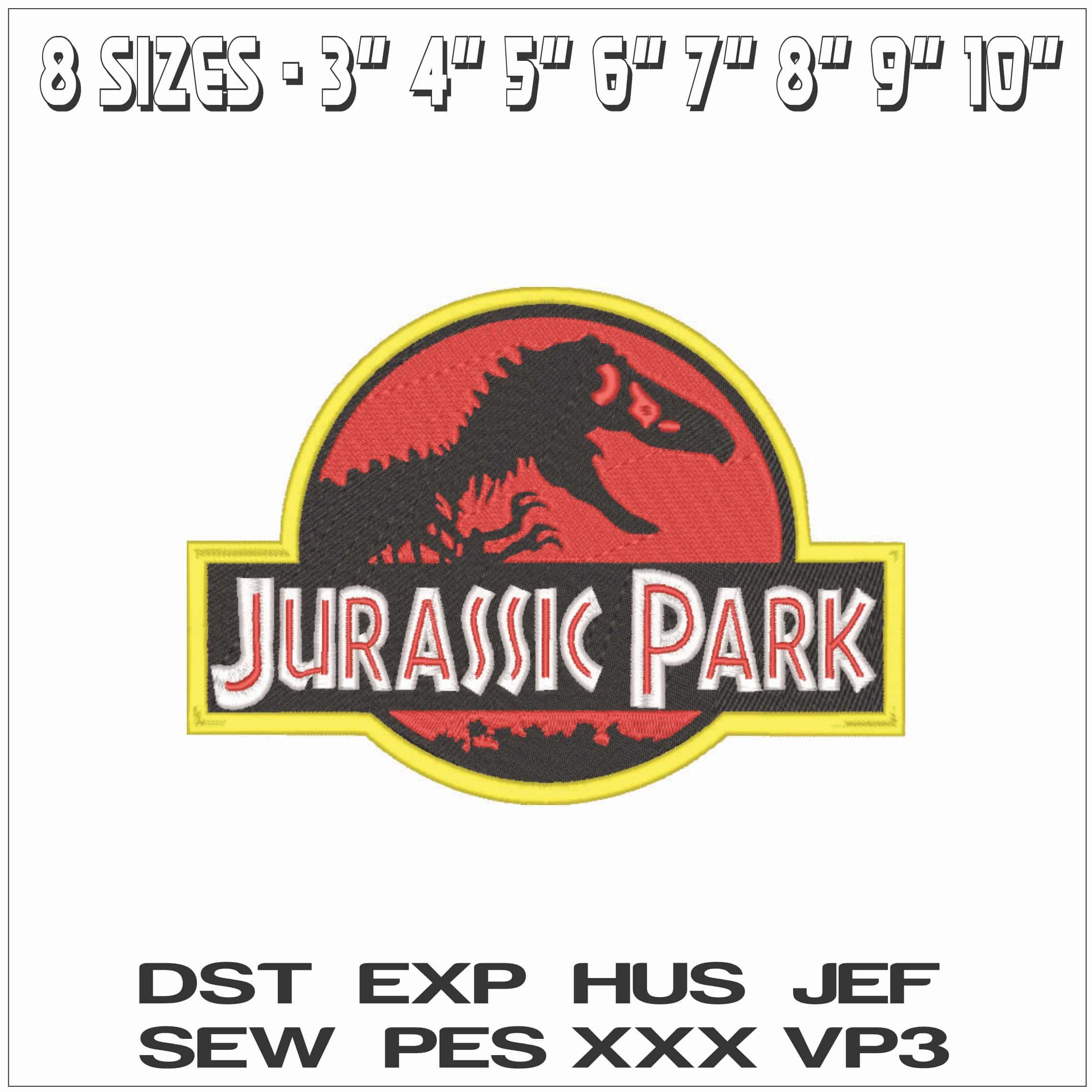 Jurassic Park-Elegant embroidery design file - instant download — view 2
