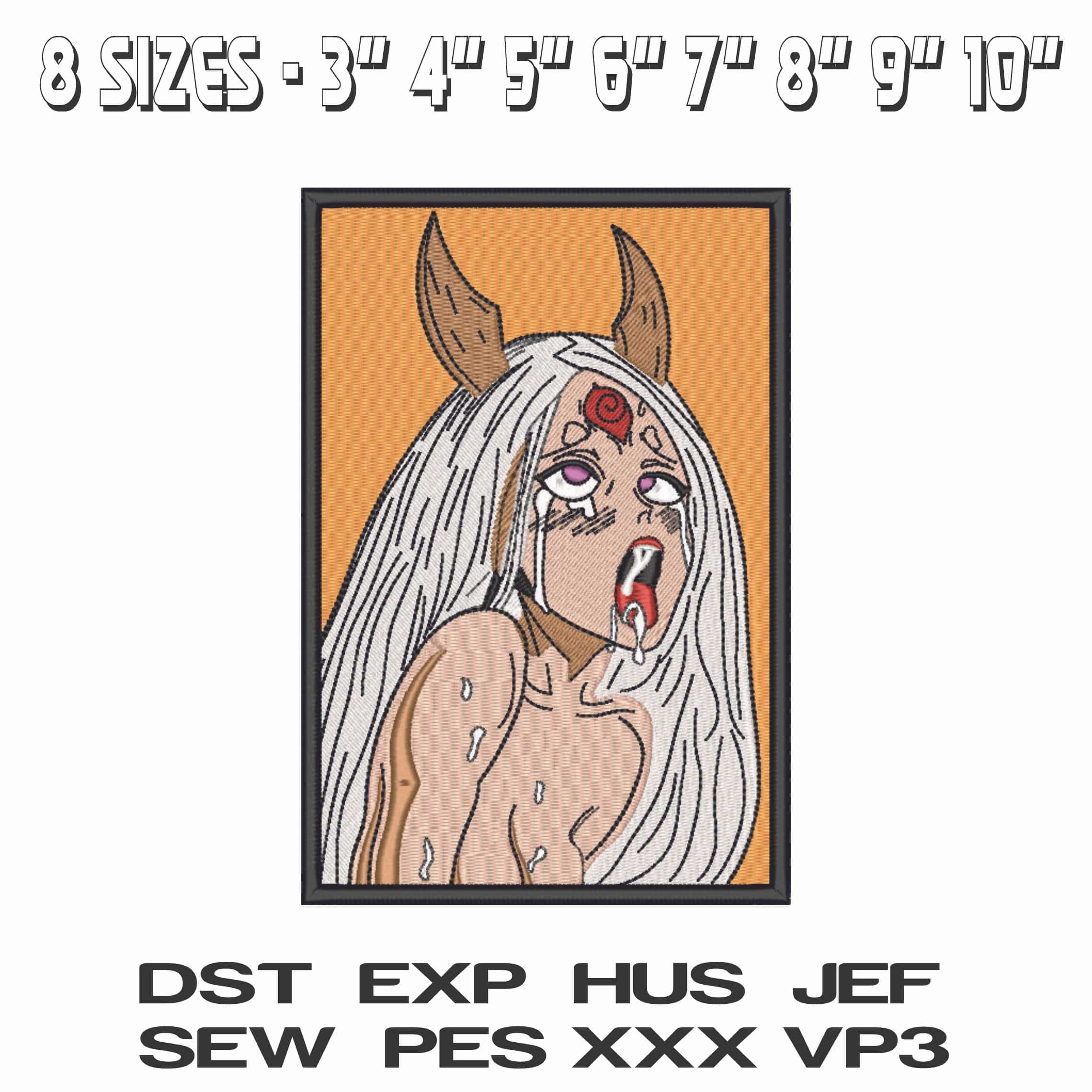 Kaguya Otsutsuki Robbit Goddess - Naruto - Anime-Elegant embroidery design file - instant download — view 2
