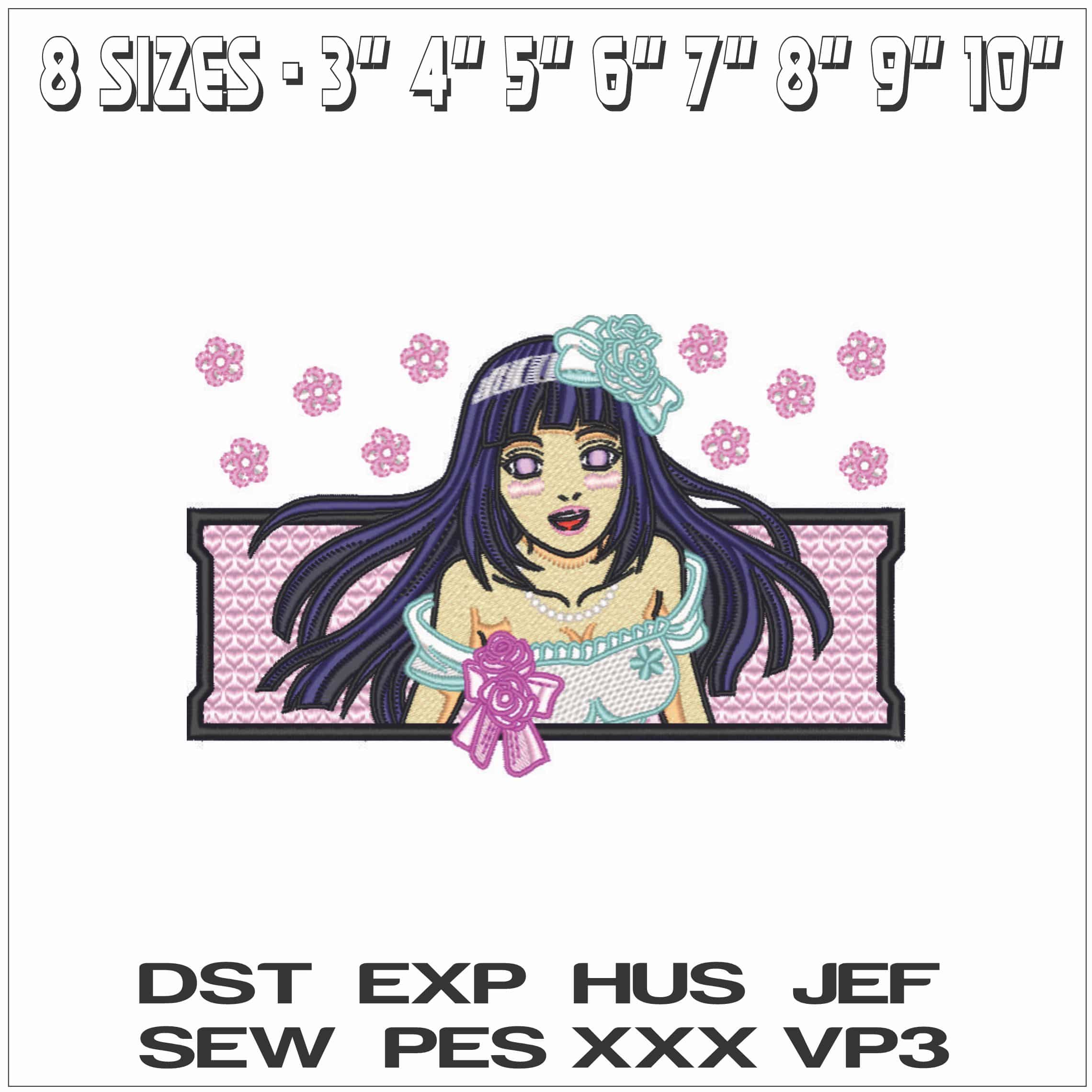 Kakashi Hateke - Hinata - Anime-Elegant embroidery design file - instant download — view 2