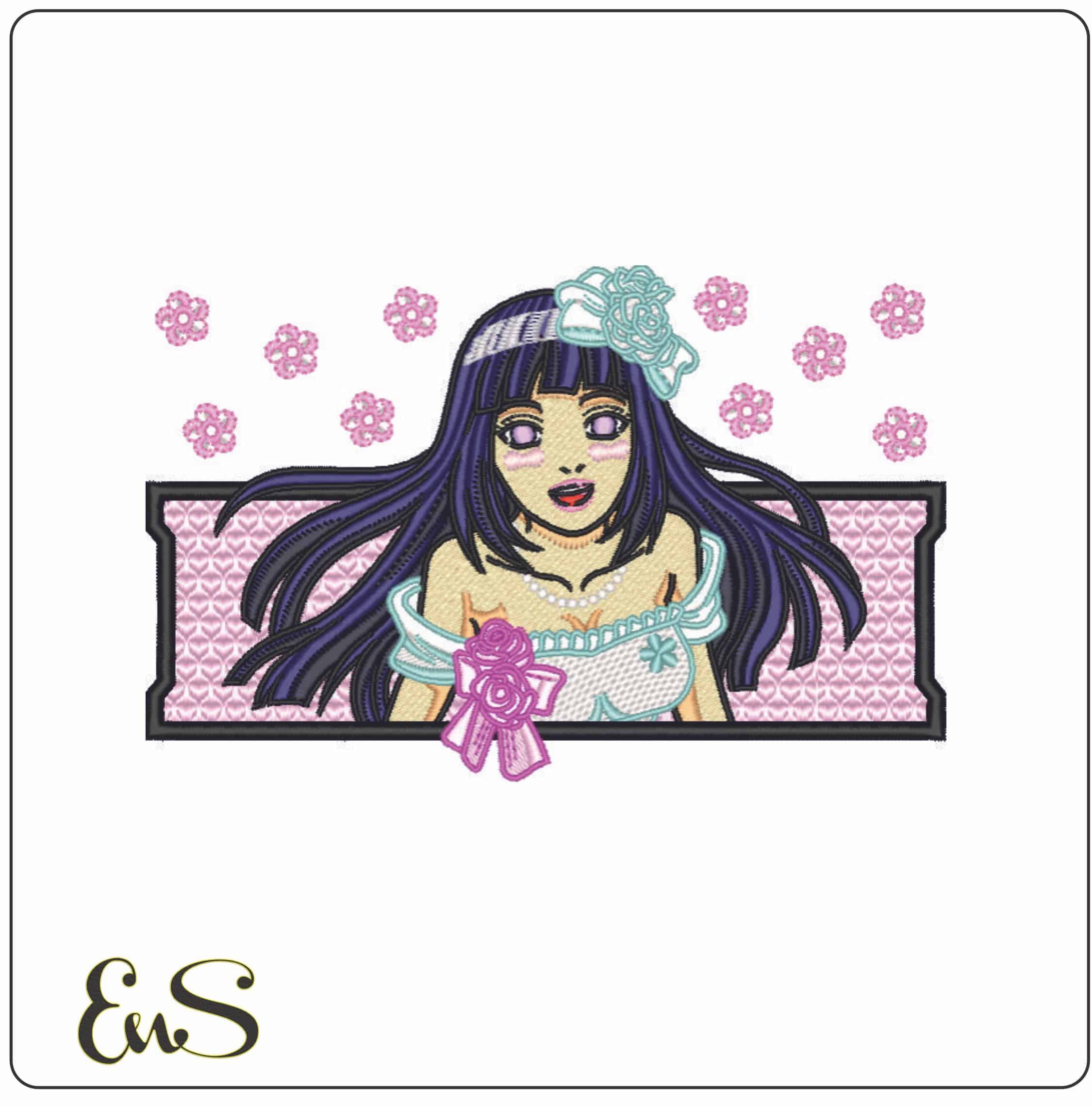 Kakashi Hateke - Hinata - Anime-Elegant embroidery design file - instant download