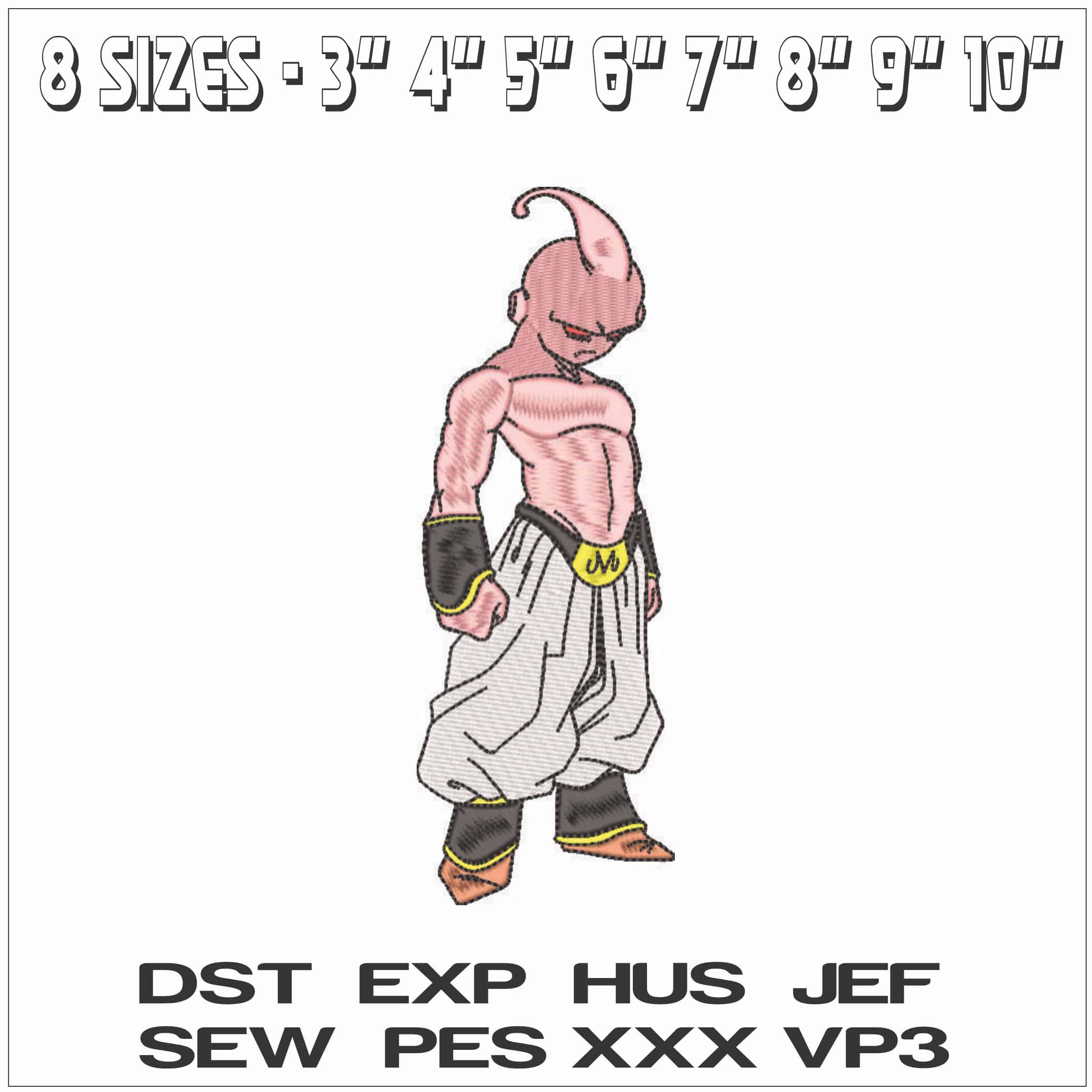 Kid Buu - Dragon Ball - Anime-Elegant embroidery design file - instant download — view 2