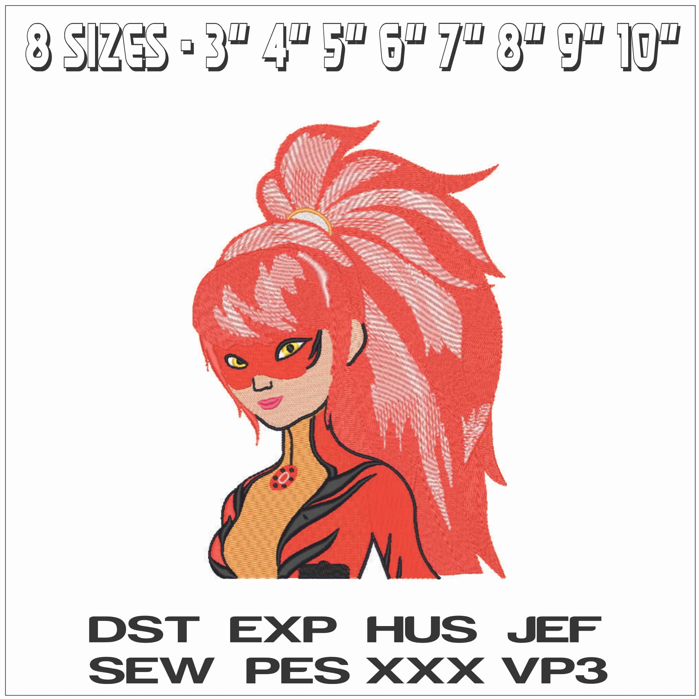 Ladydragon Fei Wu - Miraculous World Shanghai - Anime-Elegant embroidery design file - instant download — view 2