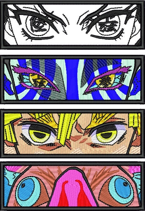 Legends Eyes - Anime-Elegant embroidery design file - instant download