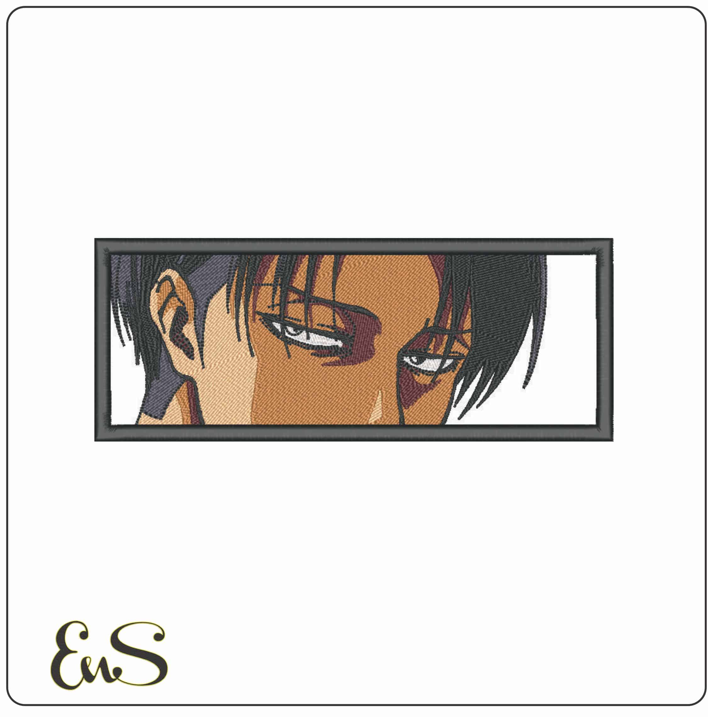 Levi Mirada - Attack on Titan - Anime-Elegant embroidery design file - instant download