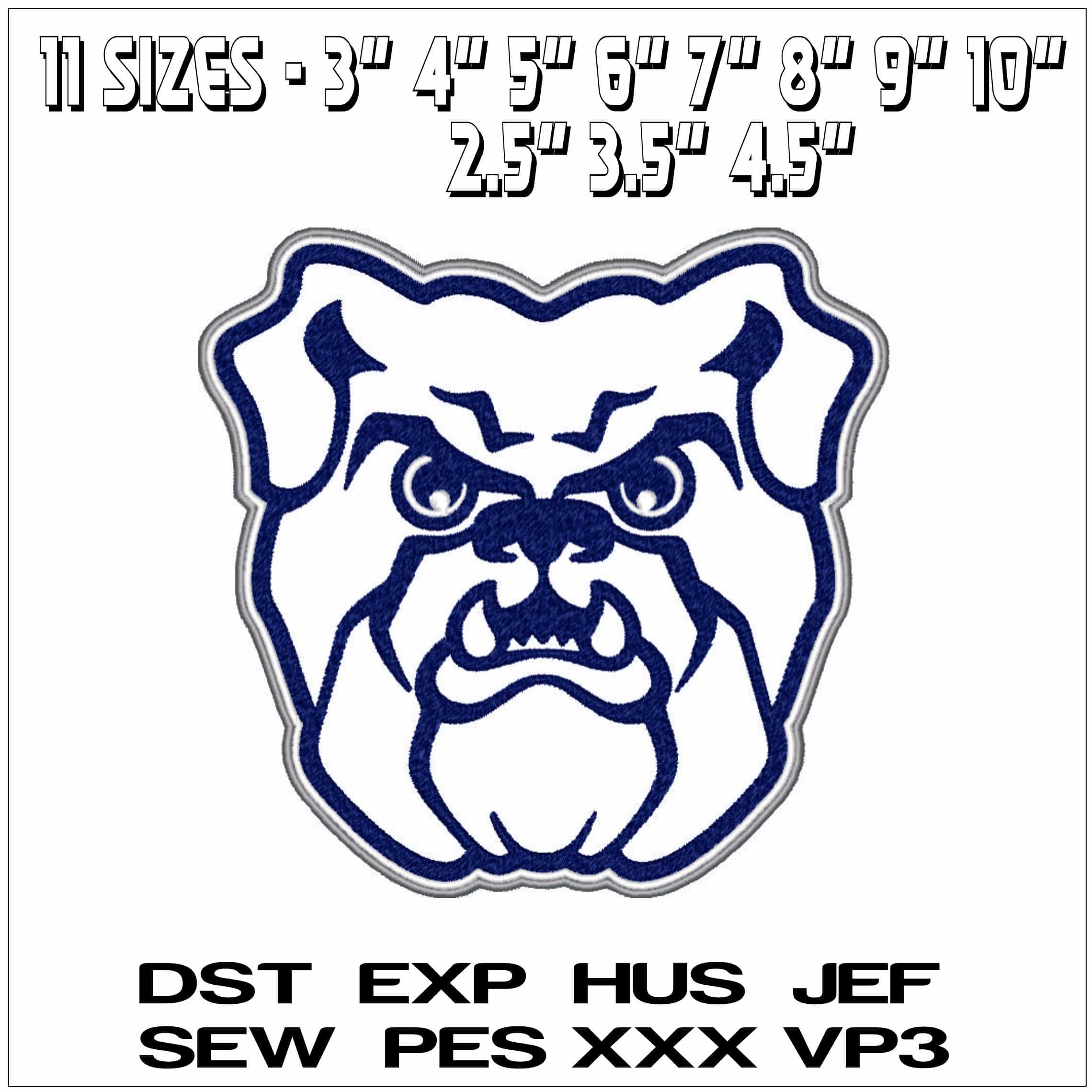 The Butler Bulldogs Applique embroidery design - Butler University Indianapolis, Indiana embroidery machine pattern embroidery file — view 3