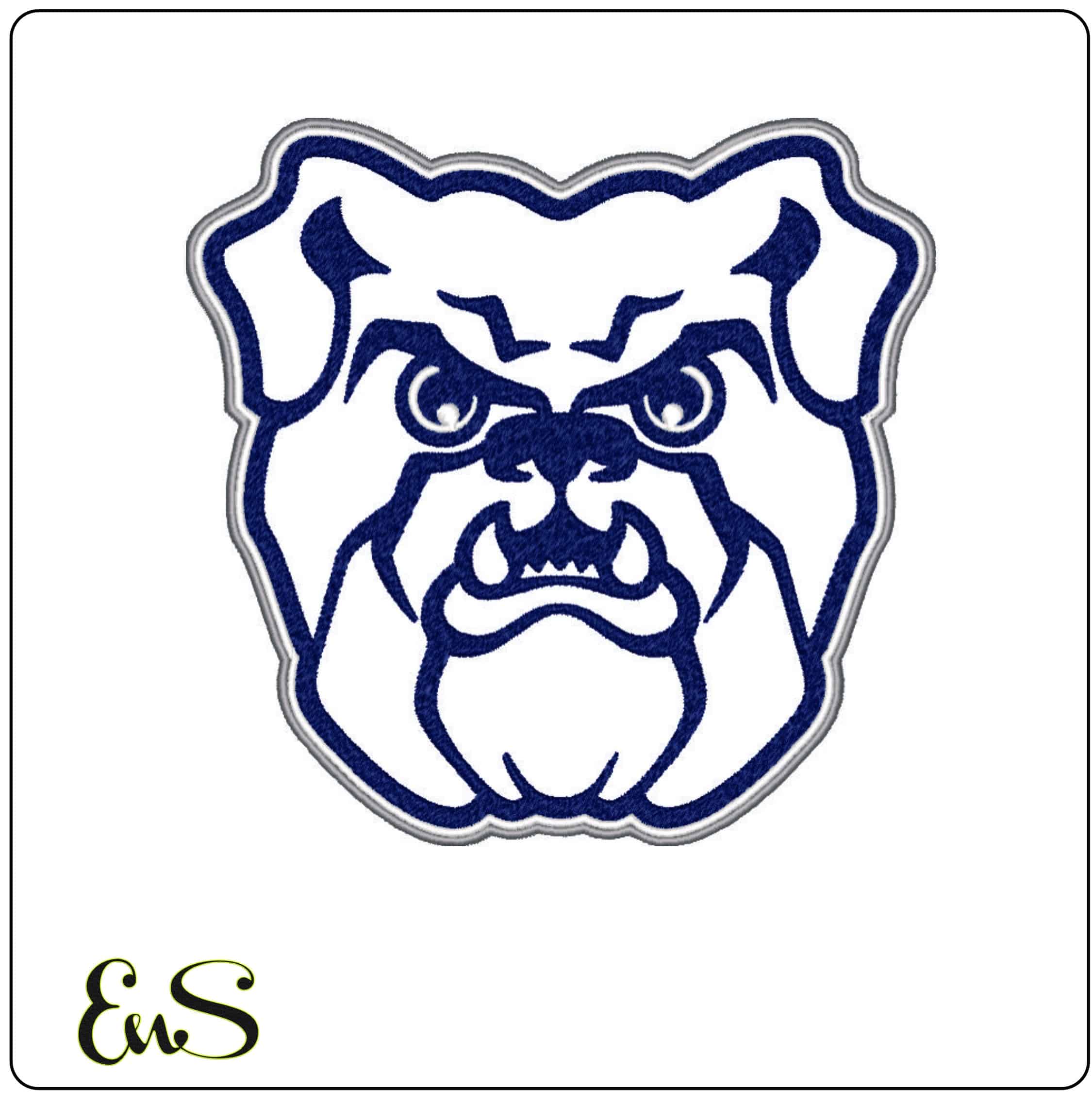 The Butler Bulldogs Applique embroidery design - Butler University Indianapolis, Indiana embroidery machine pattern embroidery file