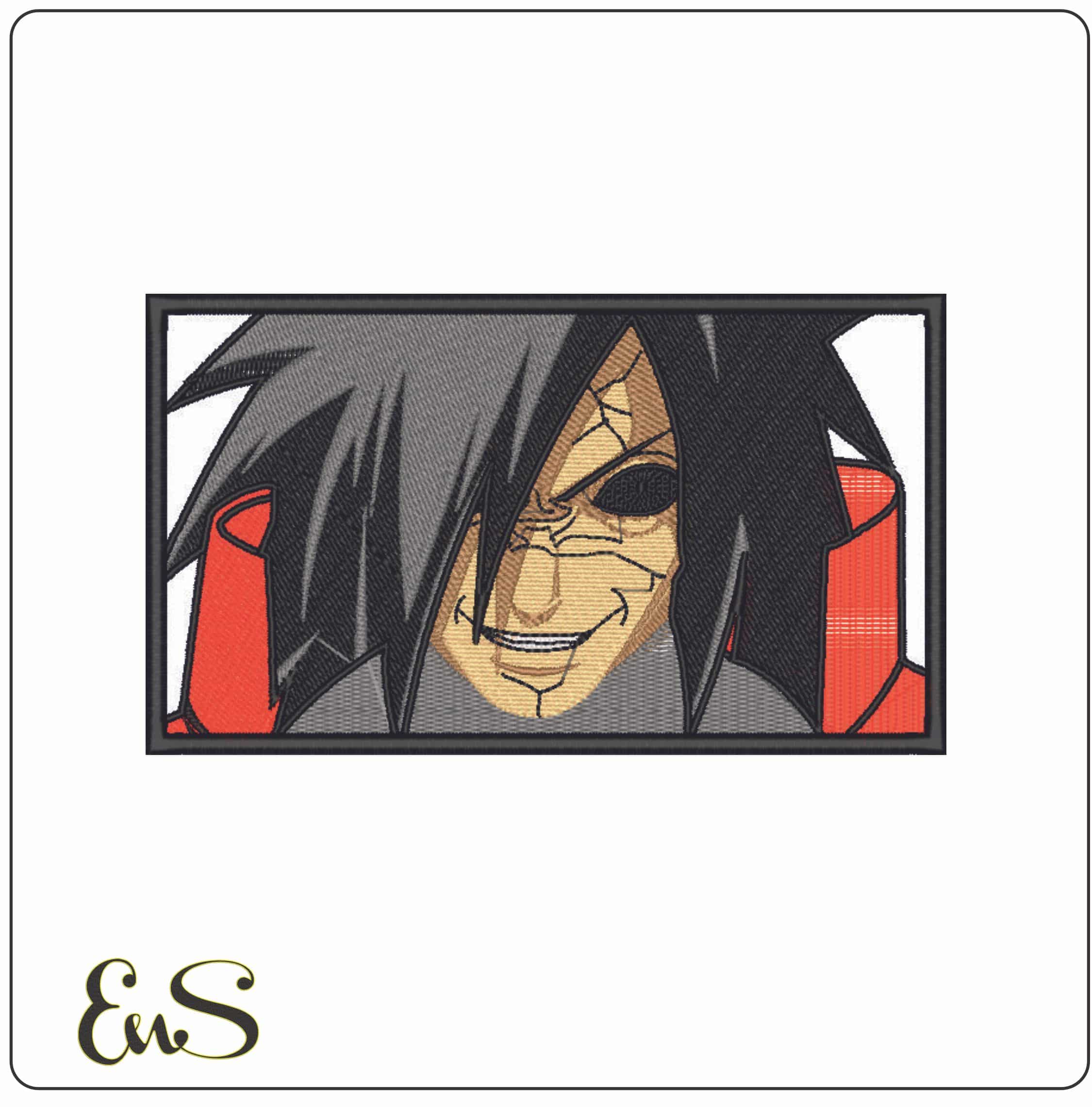 Madara Uchiha - Naruto - Anime-Elegant embroidery design file - instant download