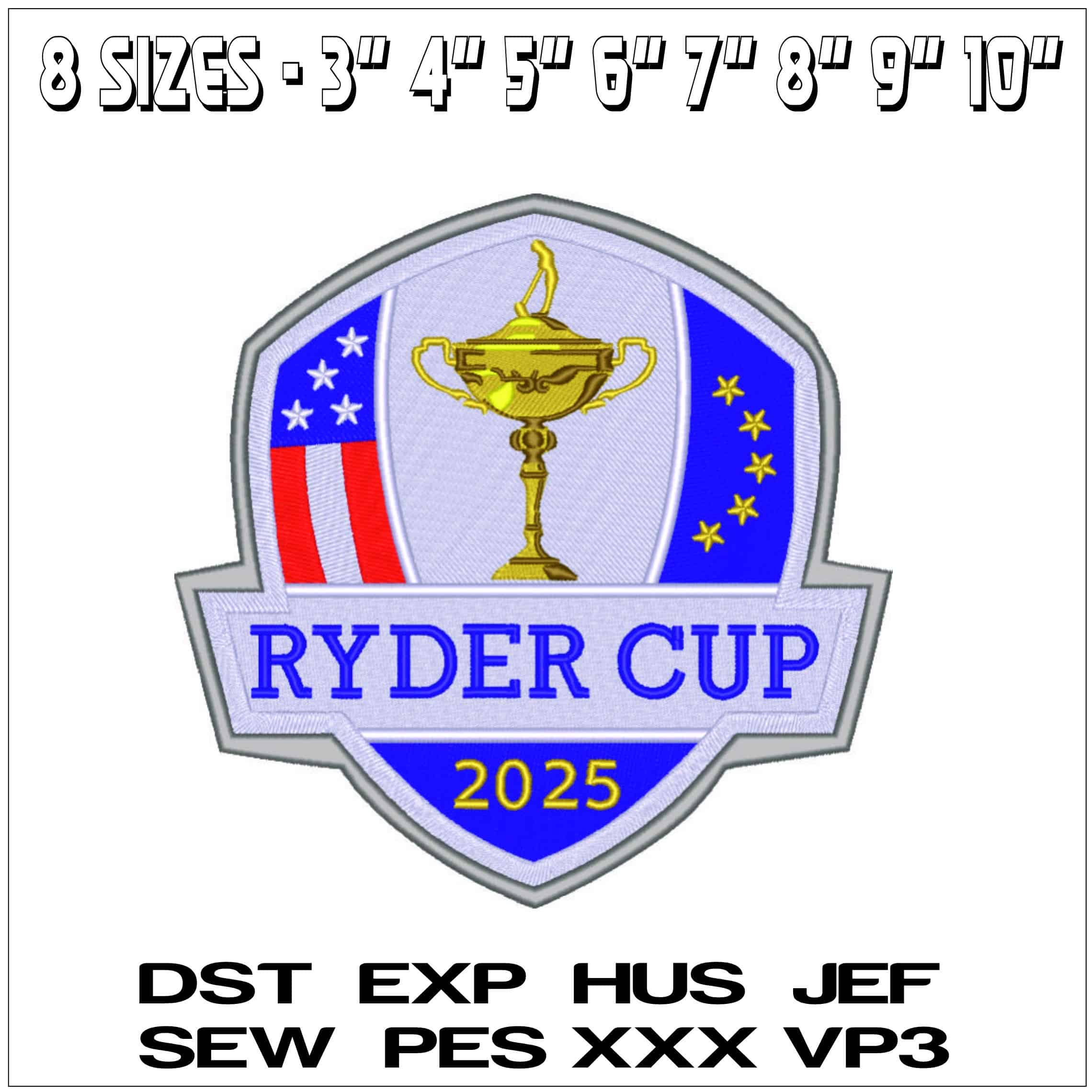 Ryder Cup 2025 embroidery design - Bethpage Black September embroidery machine pattern embroidery file — view 2