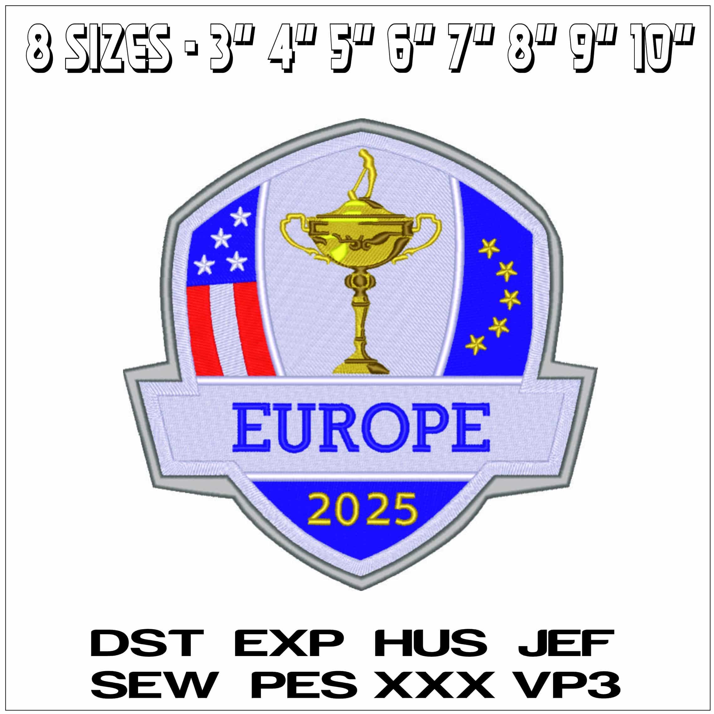 Ryder Cup 2025 - Europe embroidery design - Bethpage Black September embroidery machine pattern embroidery file — view 2