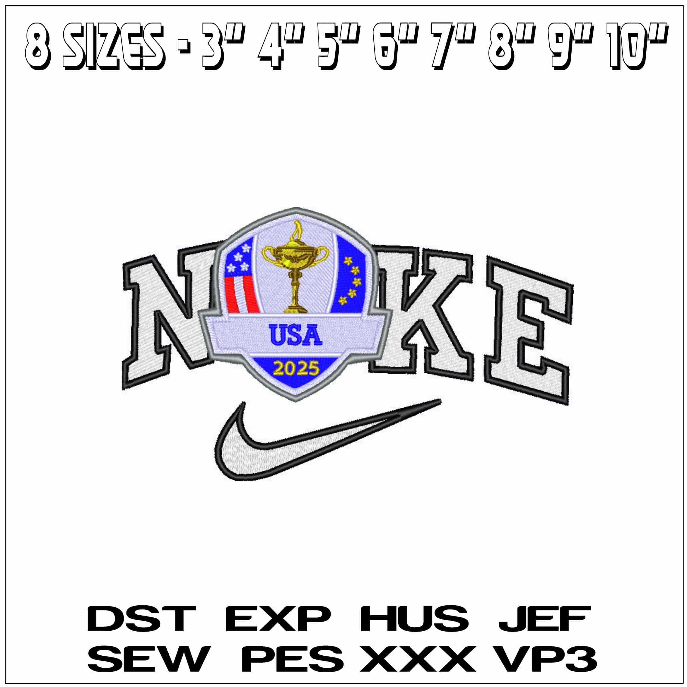 Nike Ryder Cup 2025 - USA embroidery design - Bethpage Black September embroidery machine pattern embroidery file — view 2