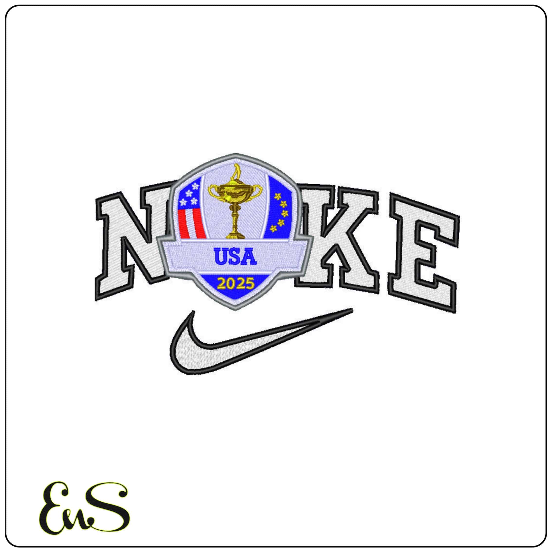 Nike Ryder Cup 2025 - USA embroidery design - Bethpage Black September embroidery machine pattern embroidery file