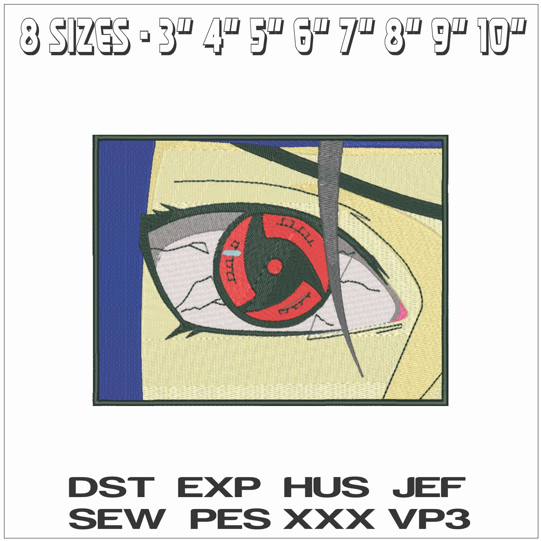 Mangekyo Sharingan Itachi Uchiha - Naruto - Anime-Elegant embroidery design file - instant download — view 2