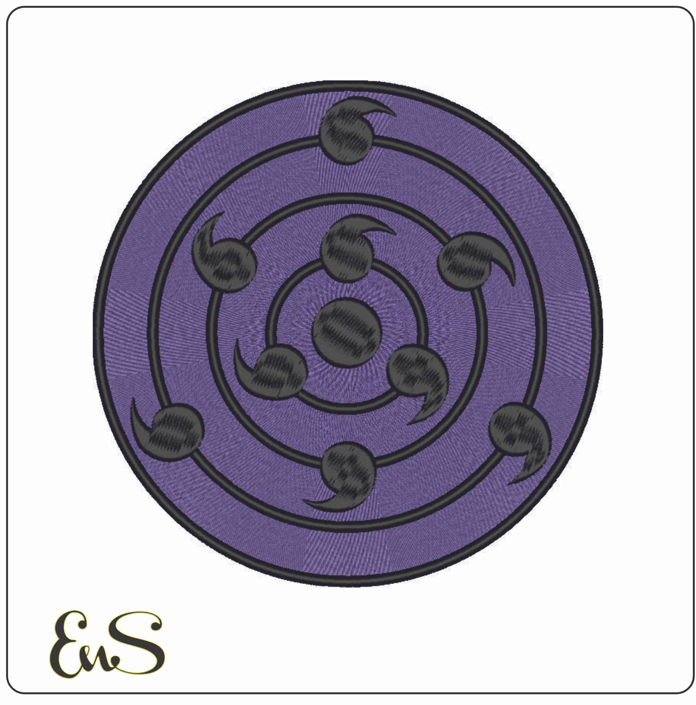 Mangekyo Sharingan Multi Layer - Naruto - Anime-Elegant embroidery design file - instant download