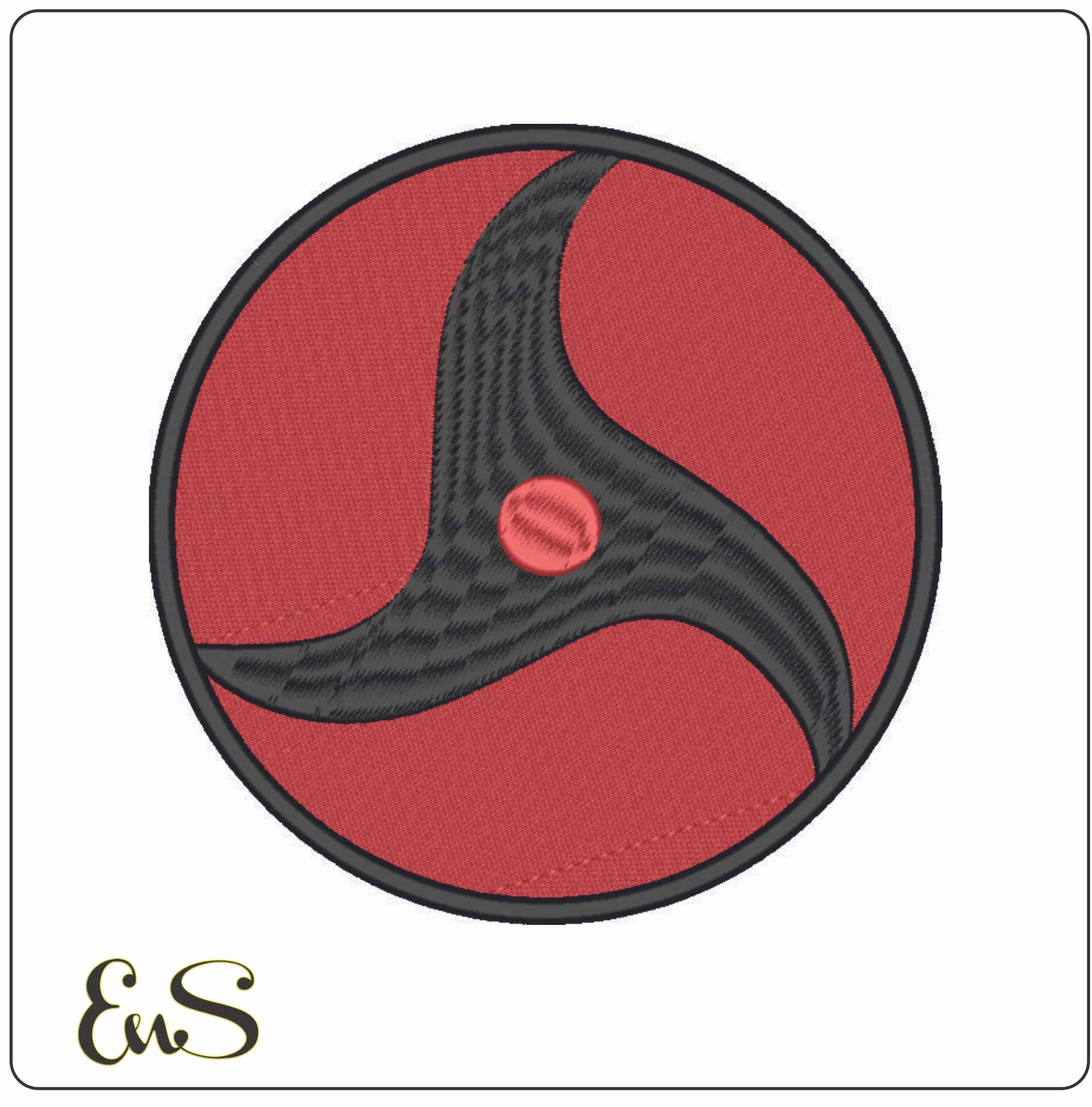 Mangekyo Sharingan Single Layer - Naruto - Anime-Elegant embroidery design file - instant download