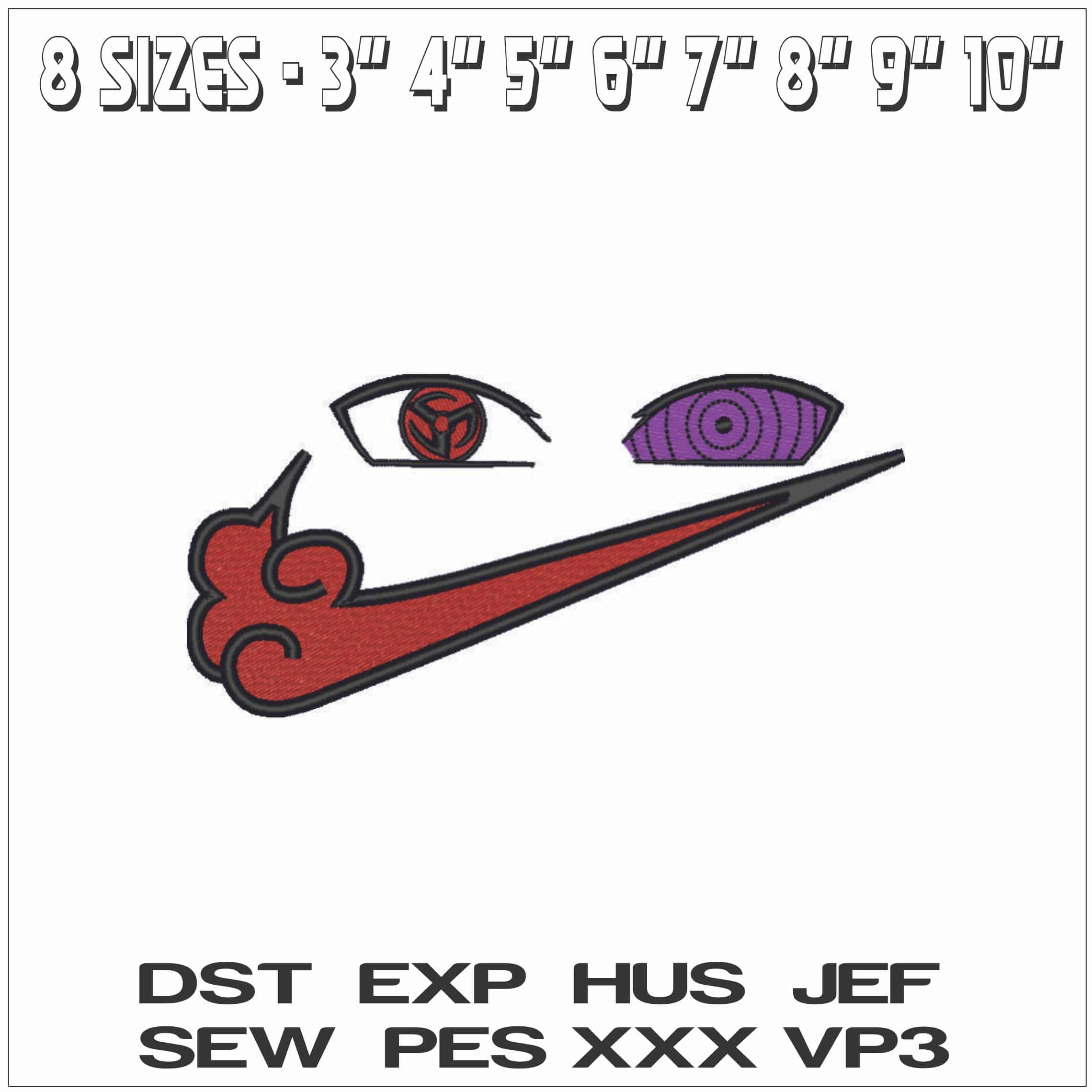Mangekyou Sharingan eyes - Uchihi Itachi - Anime-Elegant embroidery design file - instant download — view 2