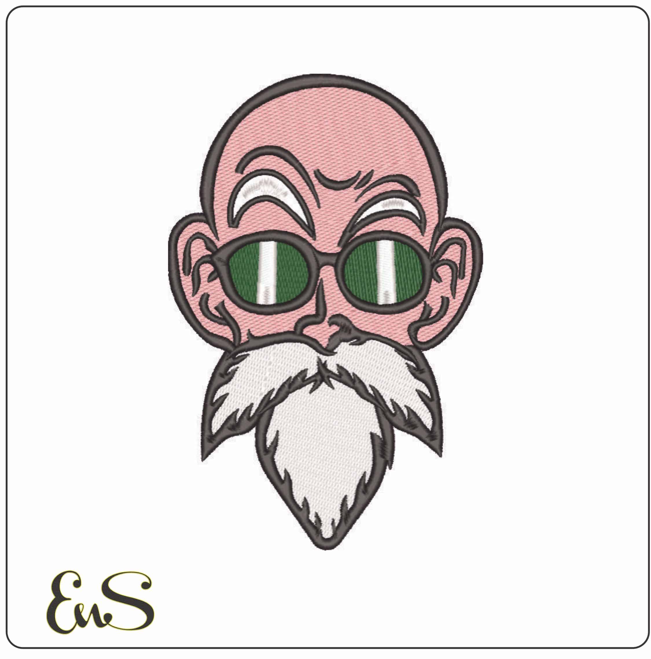 Master Roshi - Dragon Ball-Elegant embroidery design file - instant download