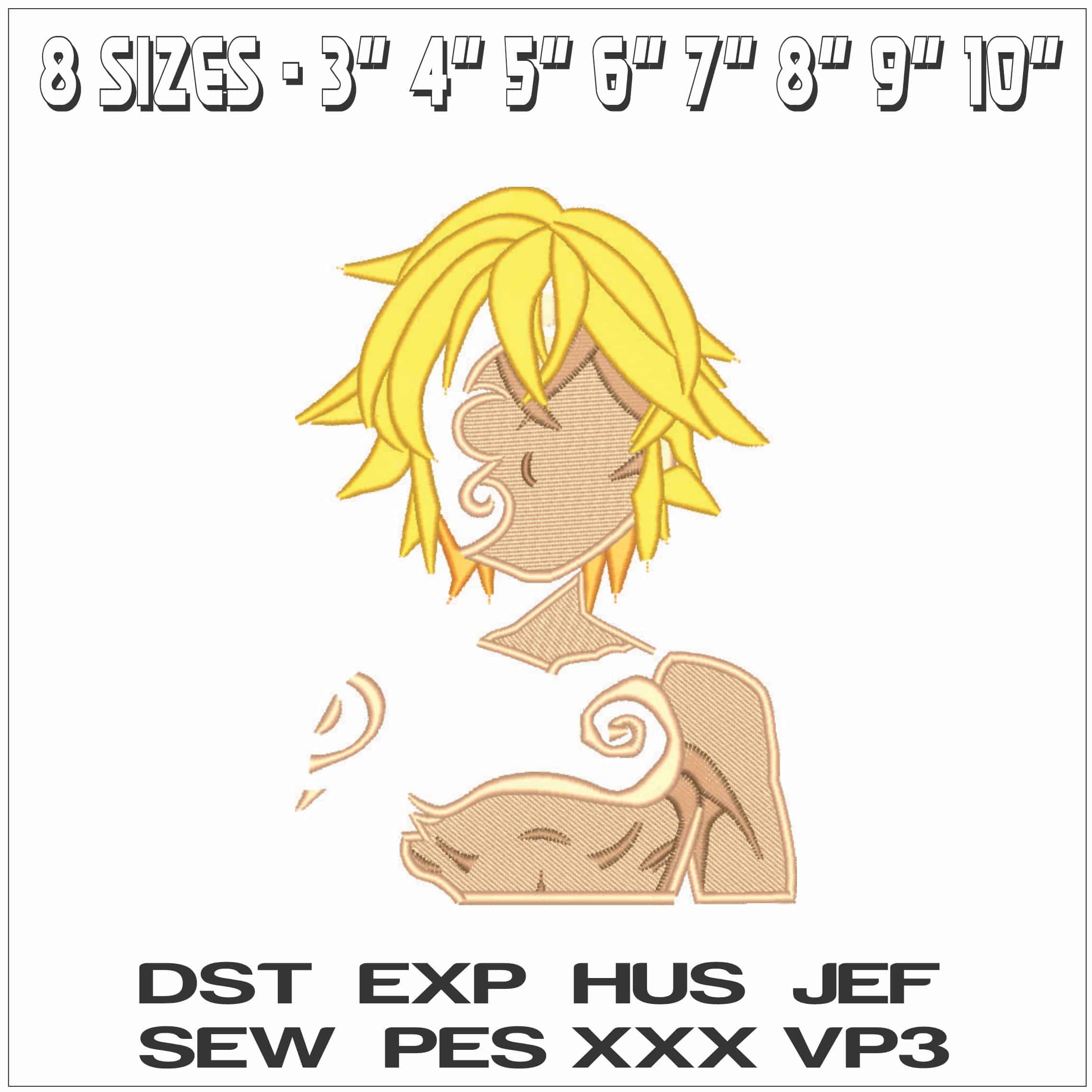 Meliodas - Seven Deadly Sins - Anime-Elegant embroidery design file - instant download — view 2