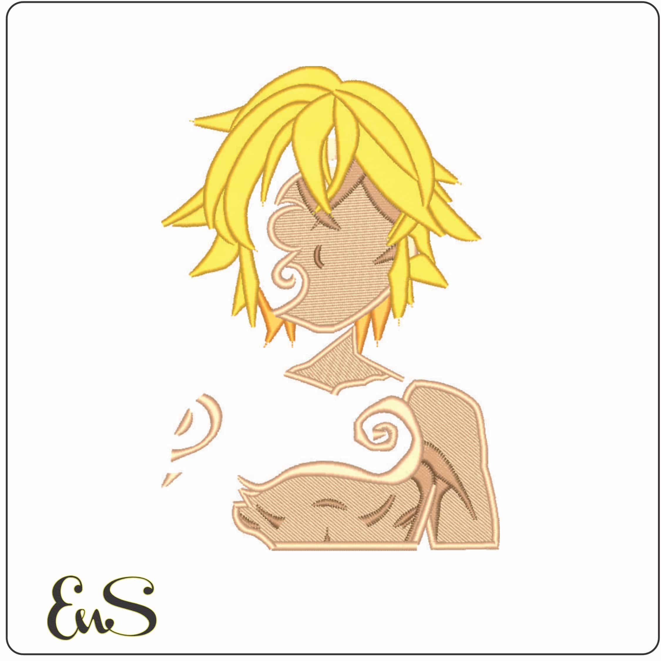 Meliodas - Seven Deadly Sins - Anime-Elegant embroidery design file - instant download