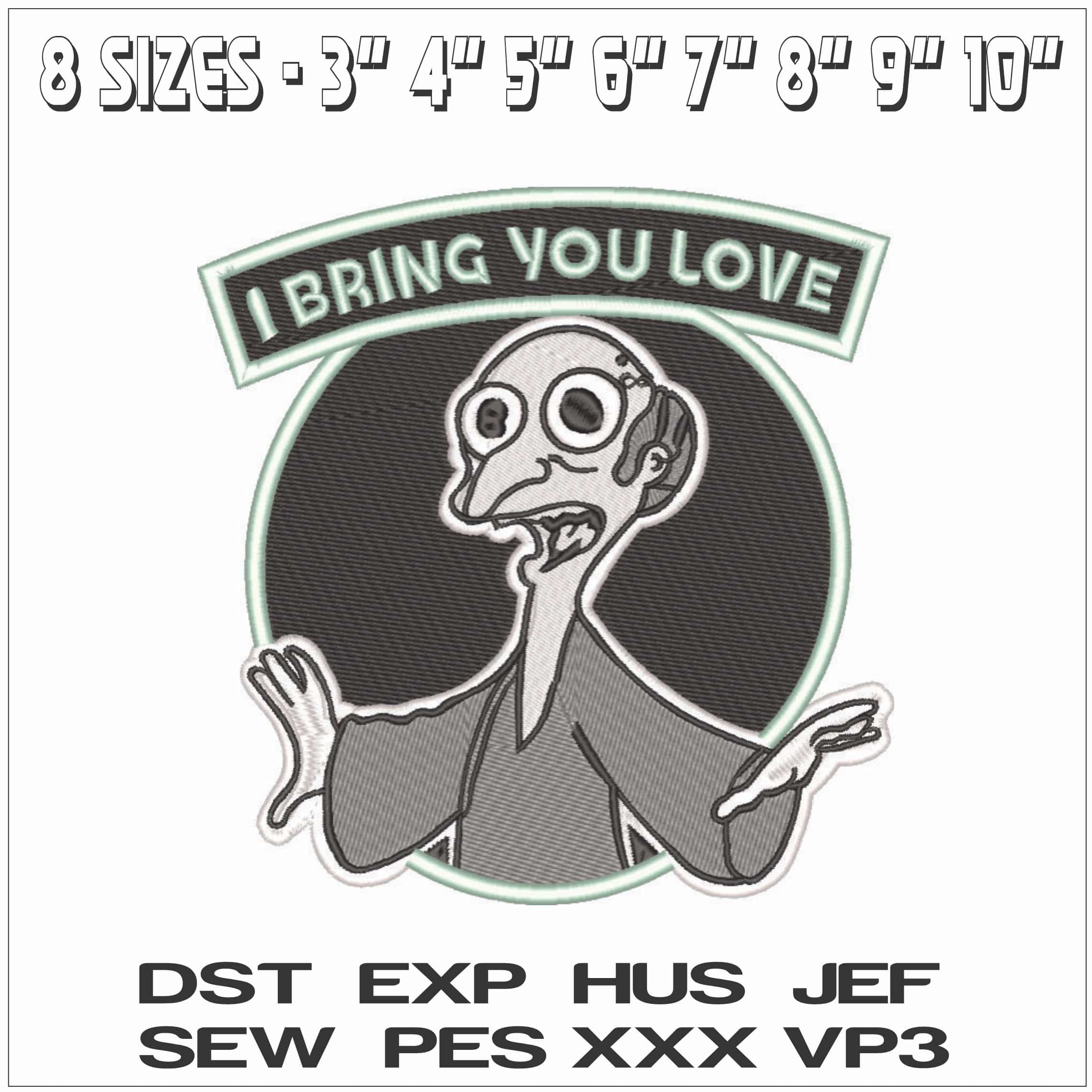 Mr Burns bring love - The Simpsons-Elegant embroidery design file - instant download — view 2