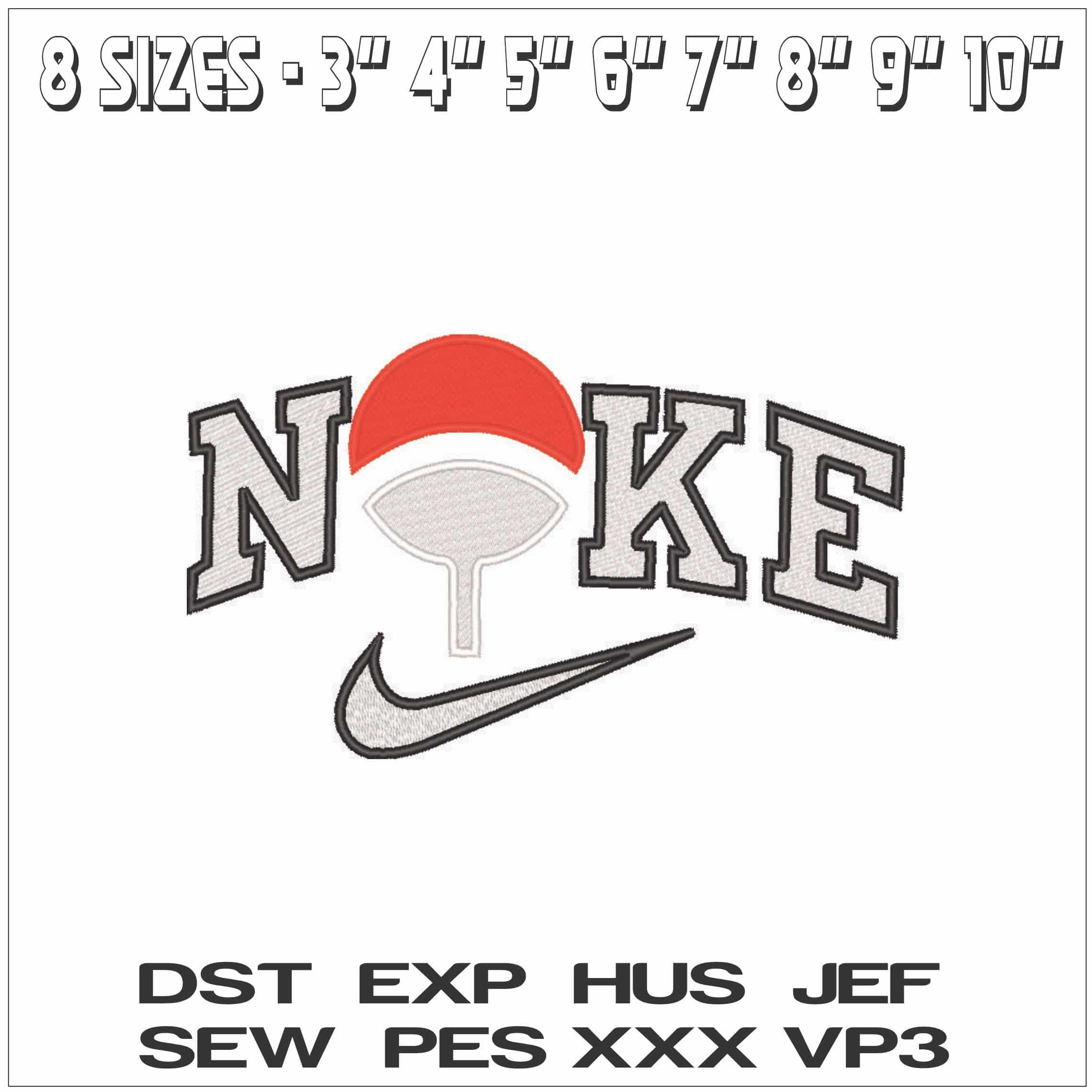 Nike Akatsuki Cloud Symbol - Naruto - Anime-Elegant embroidery design file - instant download — view 2