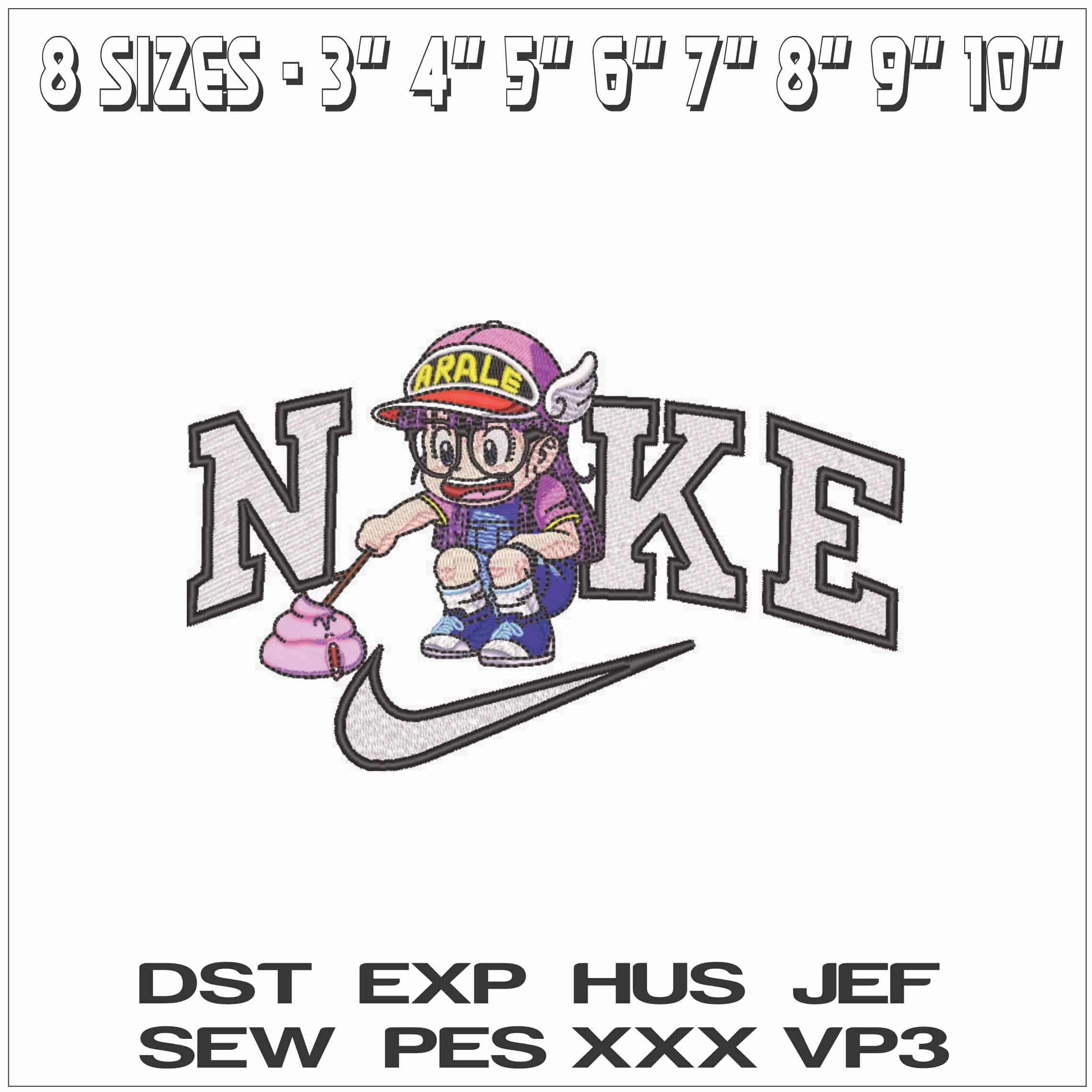 Nike Arale Norimaki - Dr Slump - Anime-Elegant embroidery design file - instant download — view 2