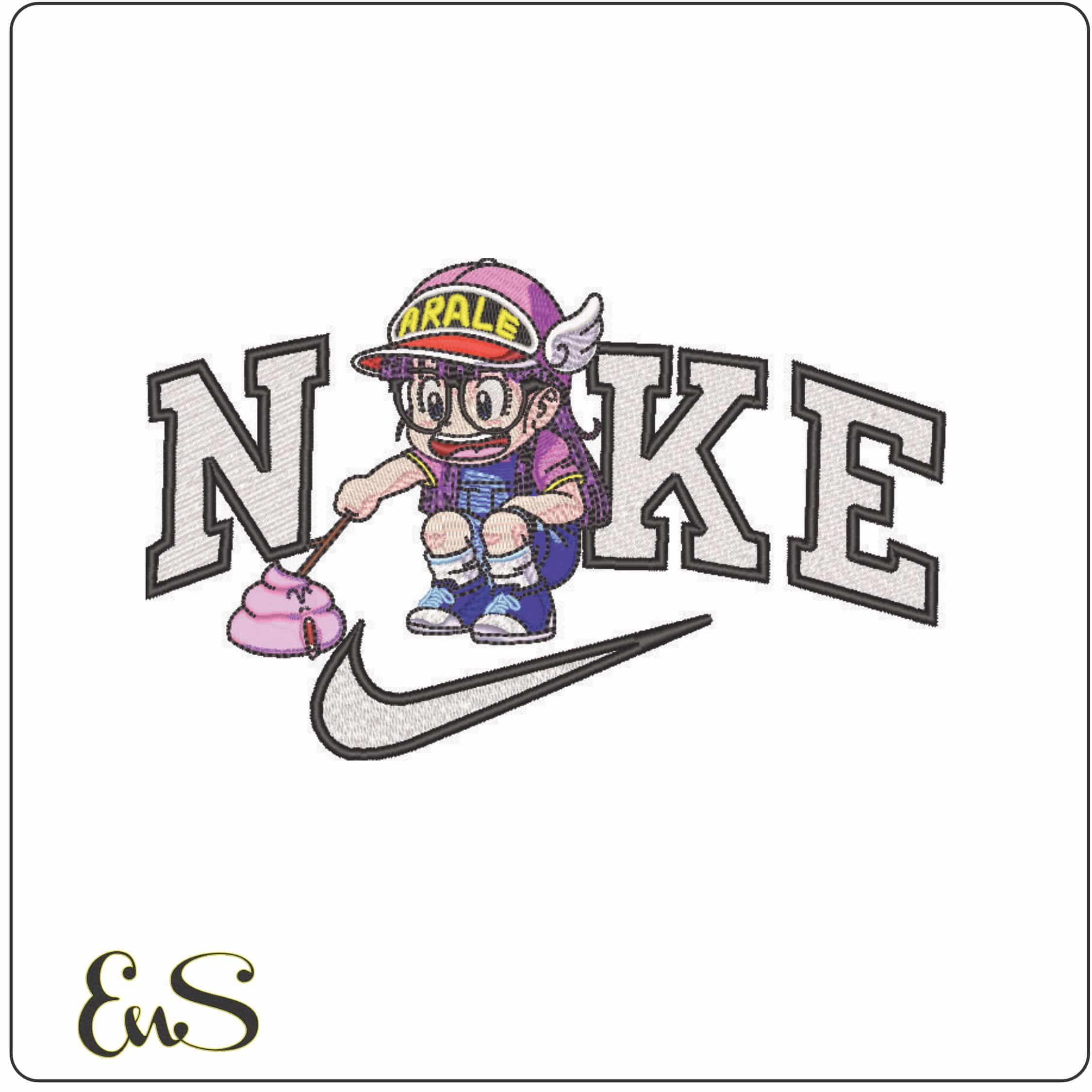 Nike Arale Norimaki - Dr Slump - Anime-Elegant embroidery design file - instant download