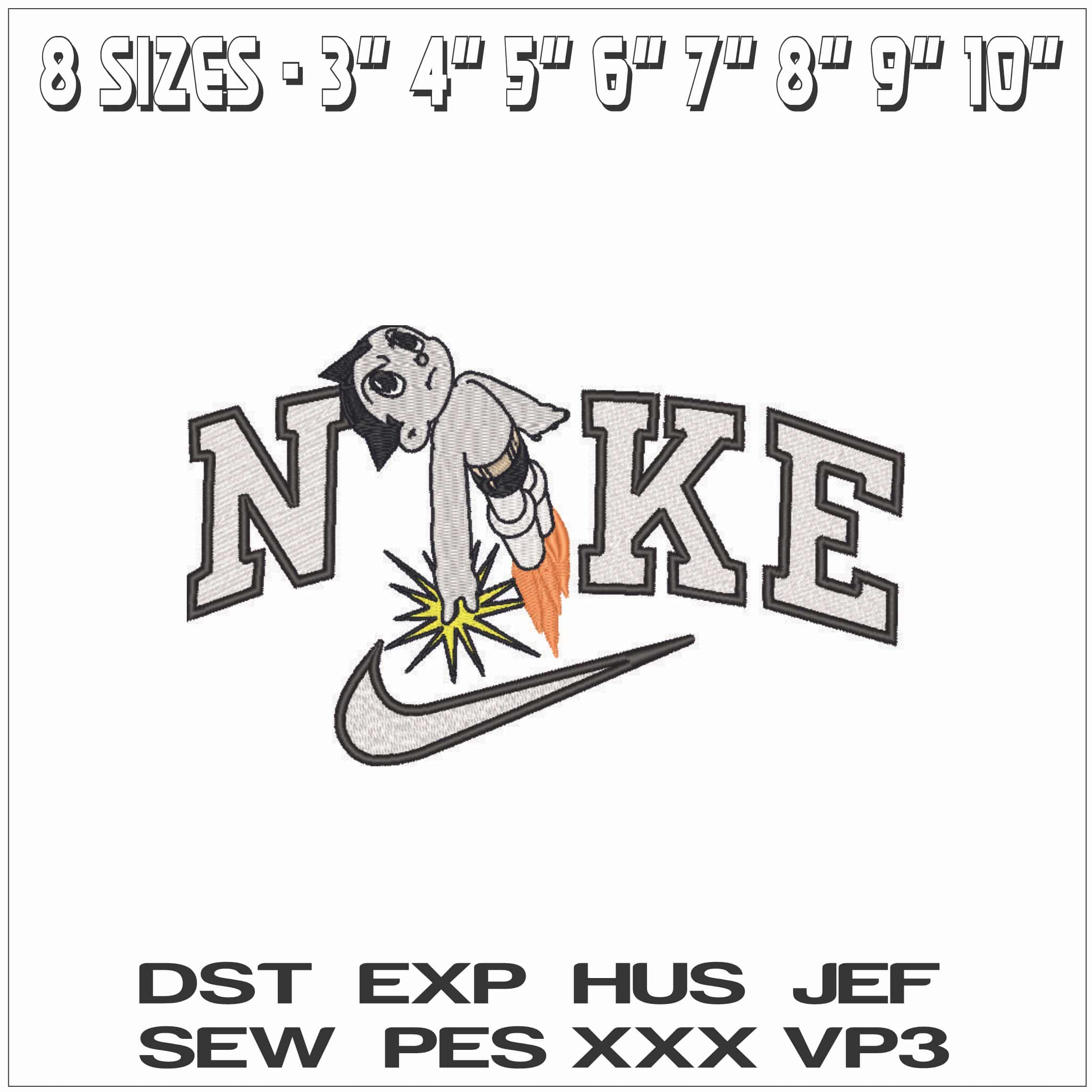 Nike Astro - Astro boy - Anime-Elegant embroidery design file - instant download — view 2