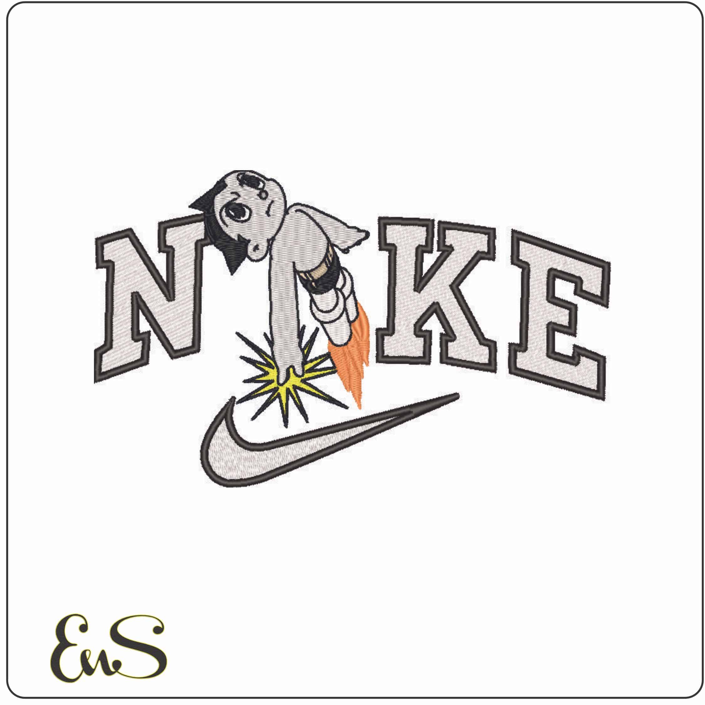 Nike Astro - Astro boy - Anime-Elegant embroidery design file - instant download