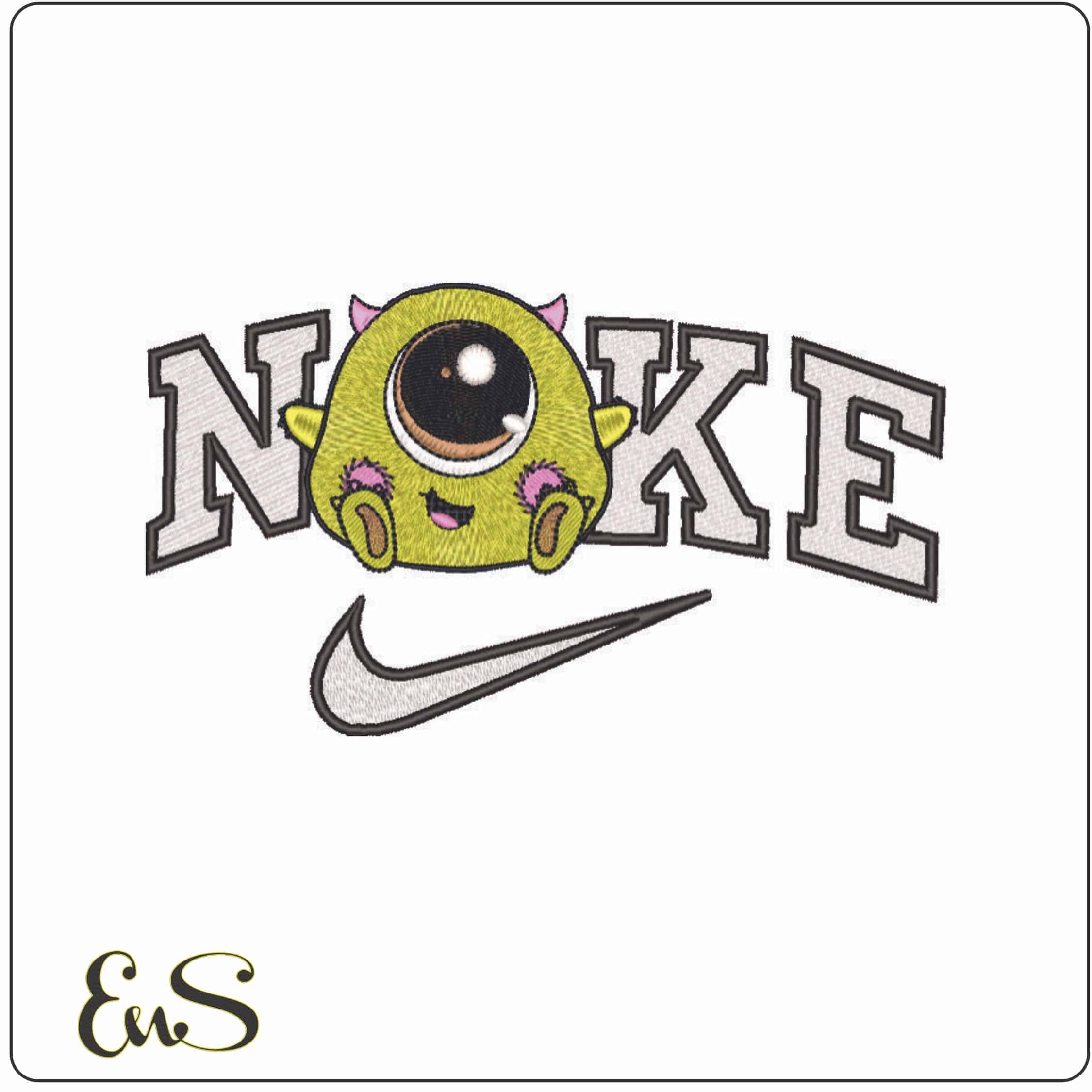 Nike Baby Mike Wisoski - Monsters Inc-Elegant embroidery design file - instant download
