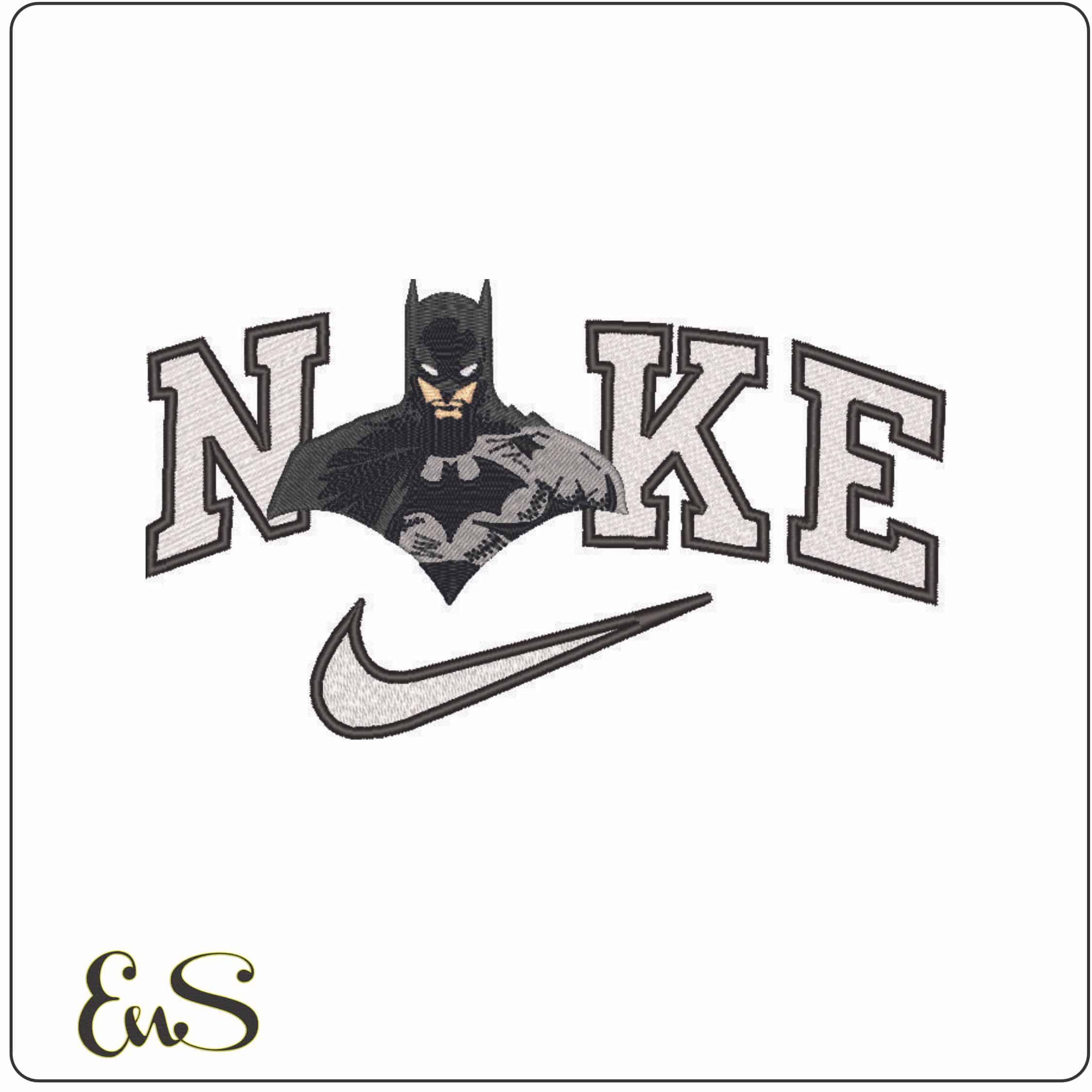Nike Batman Head-Elegant embroidery design file - instant download