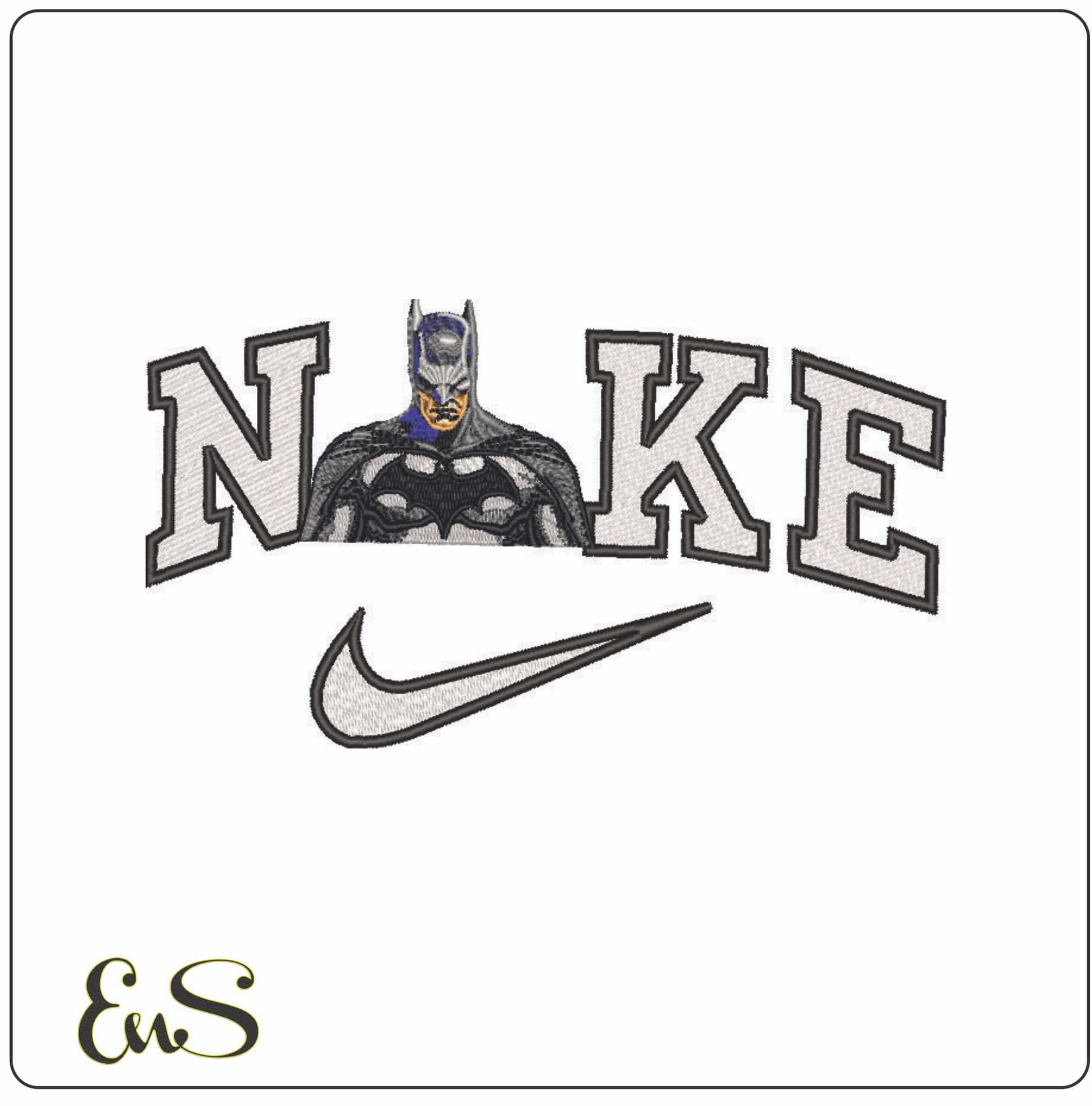 Nike Batman Torso-Elegant embroidery design file - instant download