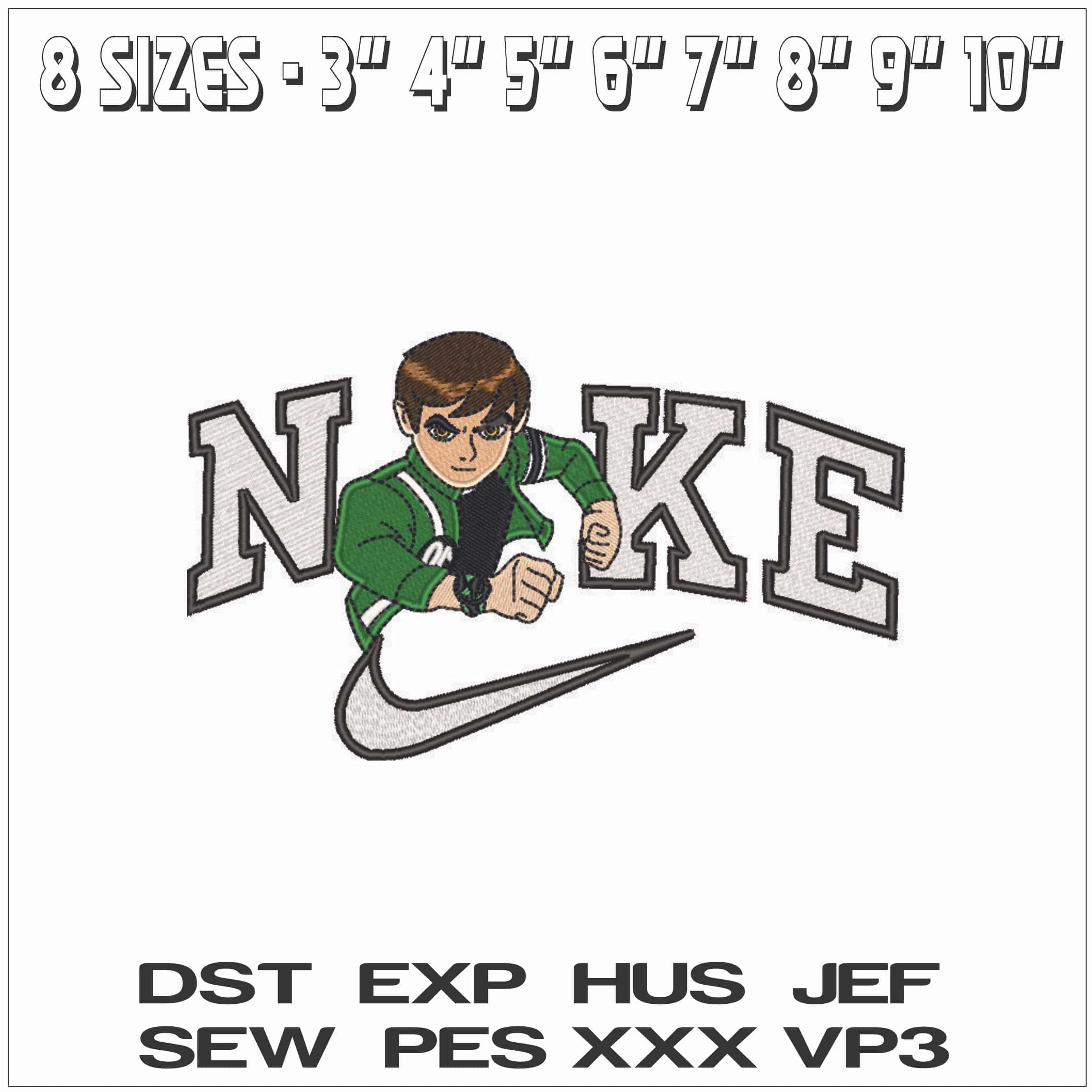 Nike Ben Tennyson - Ben Ten-Elegant embroidery design file - instant download — view 2
