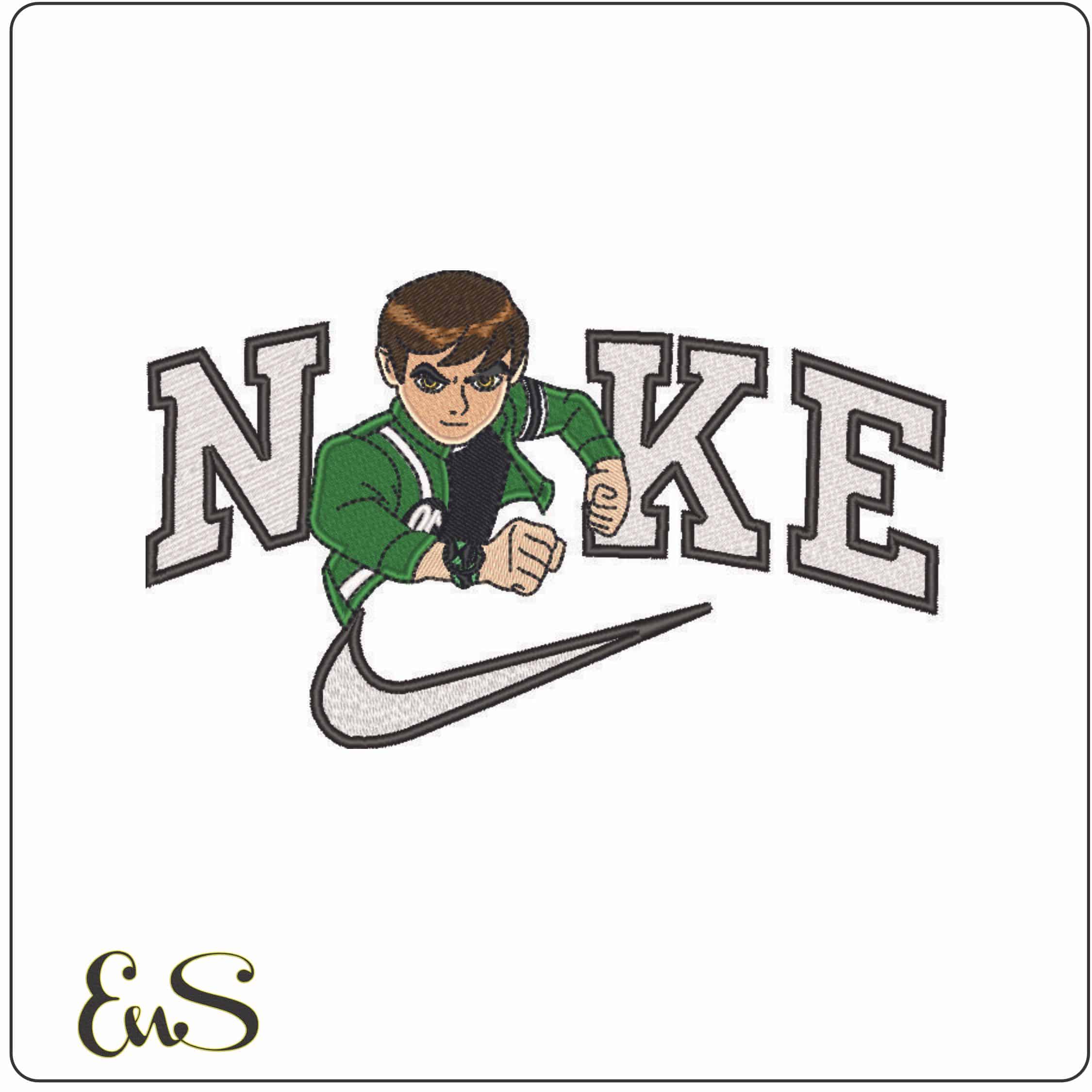 Nike Ben Tennyson - Ben Ten-Elegant embroidery design file - instant download