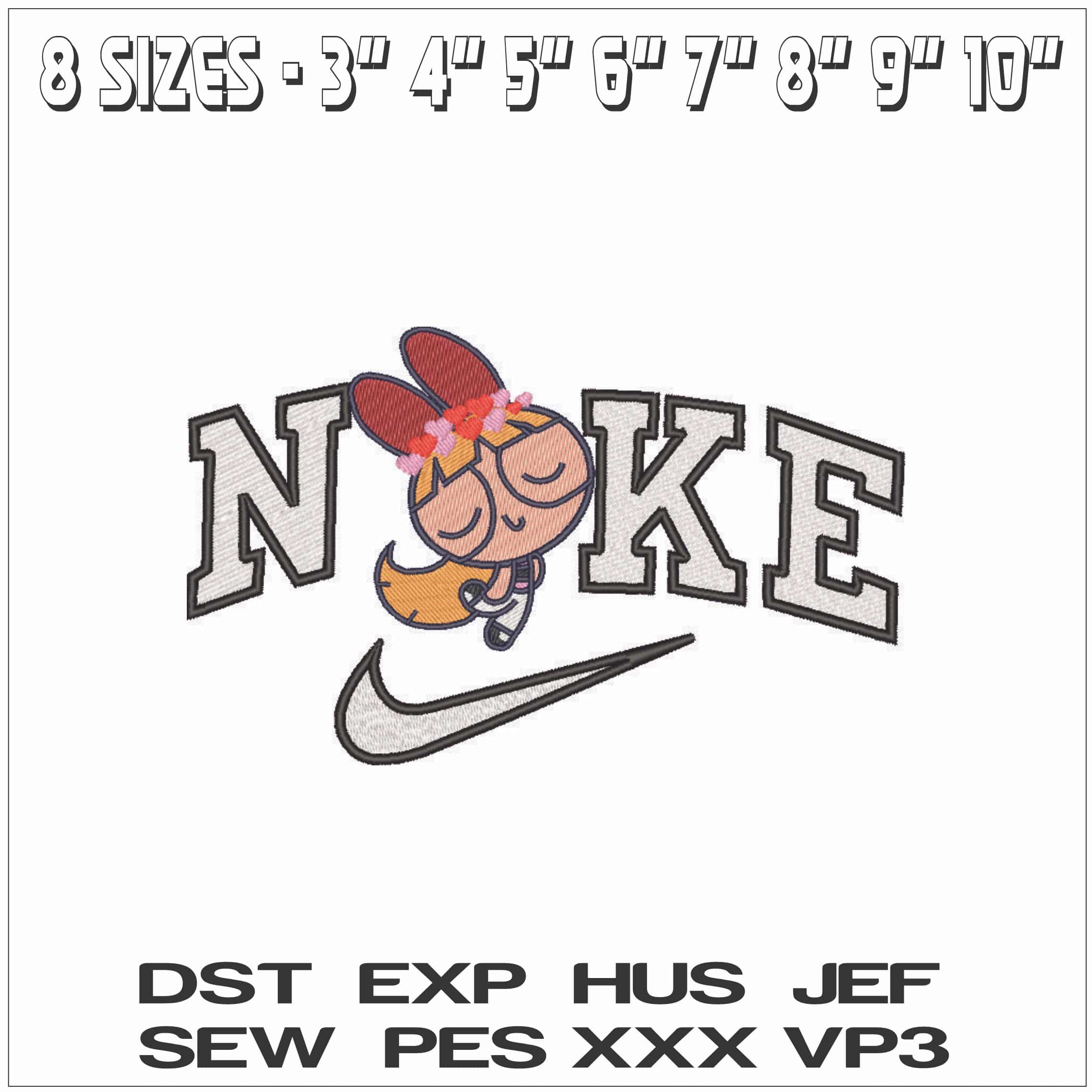 Nike Blossom  - Powerpuff Girls-Elegant embroidery design file - instant download — view 2