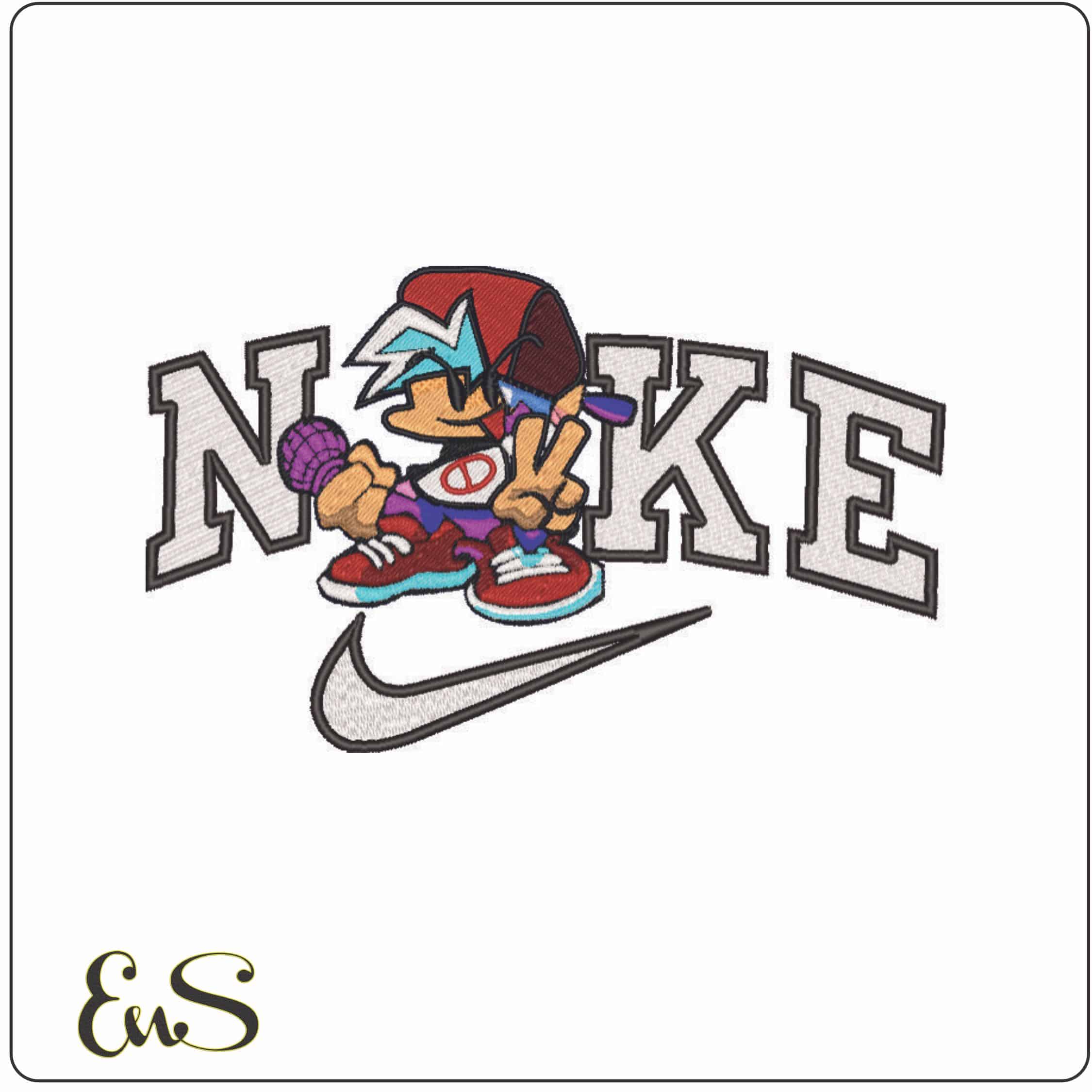 Nike Boyfriend - Friday Night Funkin-Elegant embroidery design file - instant download