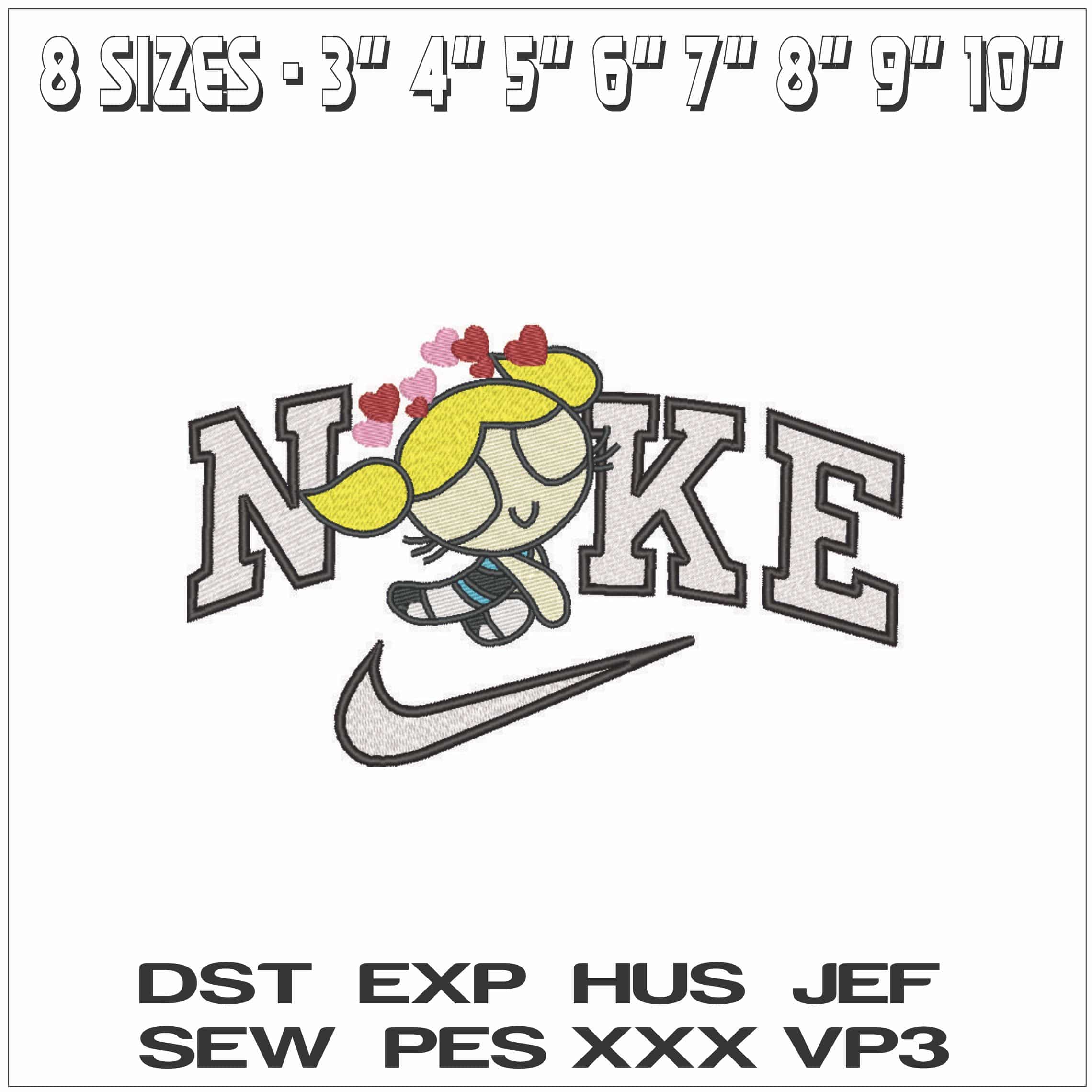 Nike Bubbles  - Powerpuff Girls-Elegant embroidery design file - instant download — view 2