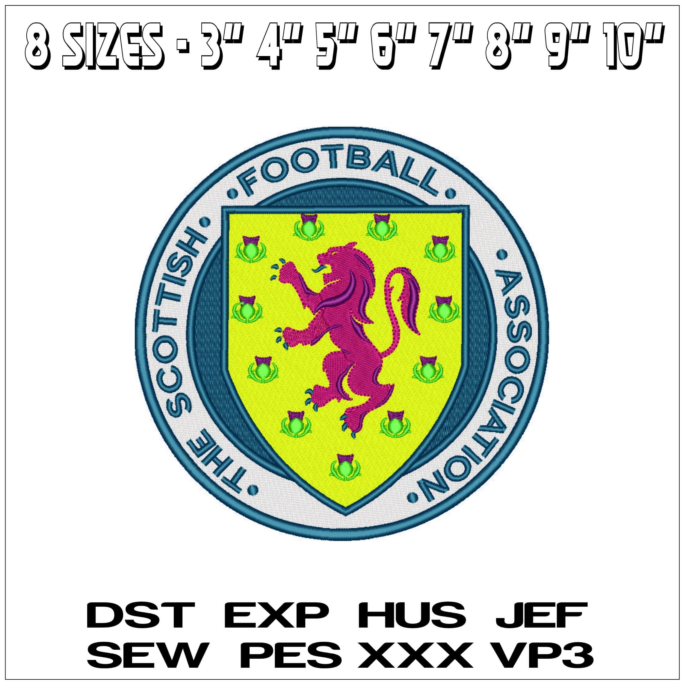 The Scottish Football Association - Elegant embroidery design file - instant download — view 2