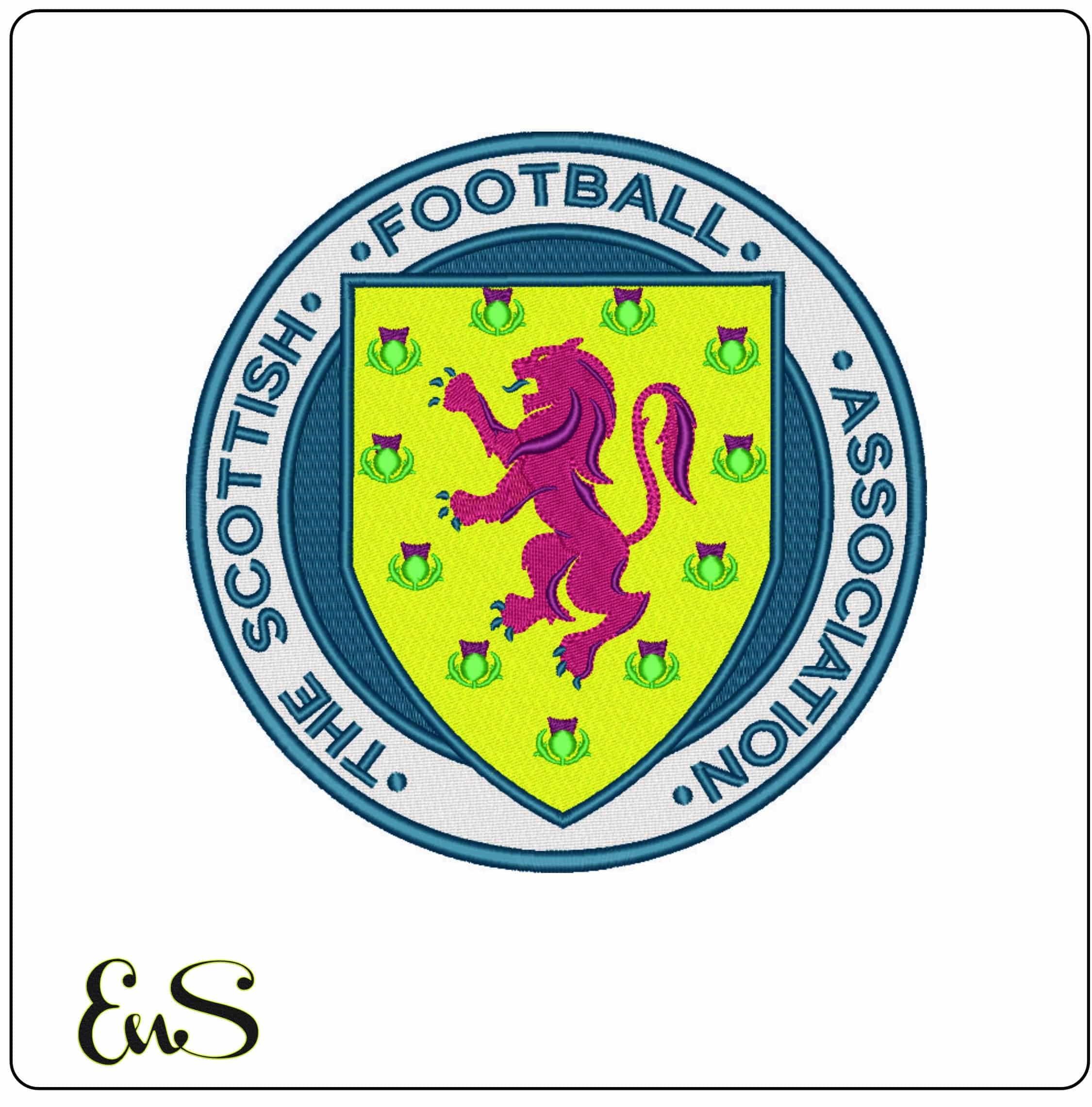 The Scottish Football Association - Elegant embroidery design file - instant download