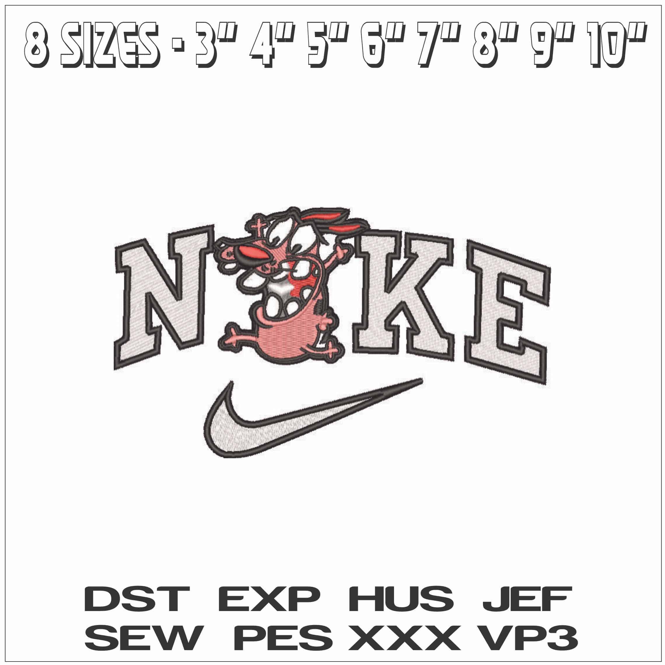 Nike Courage the Cowardly Dog-Elegant embroidery design file - instant download — view 2