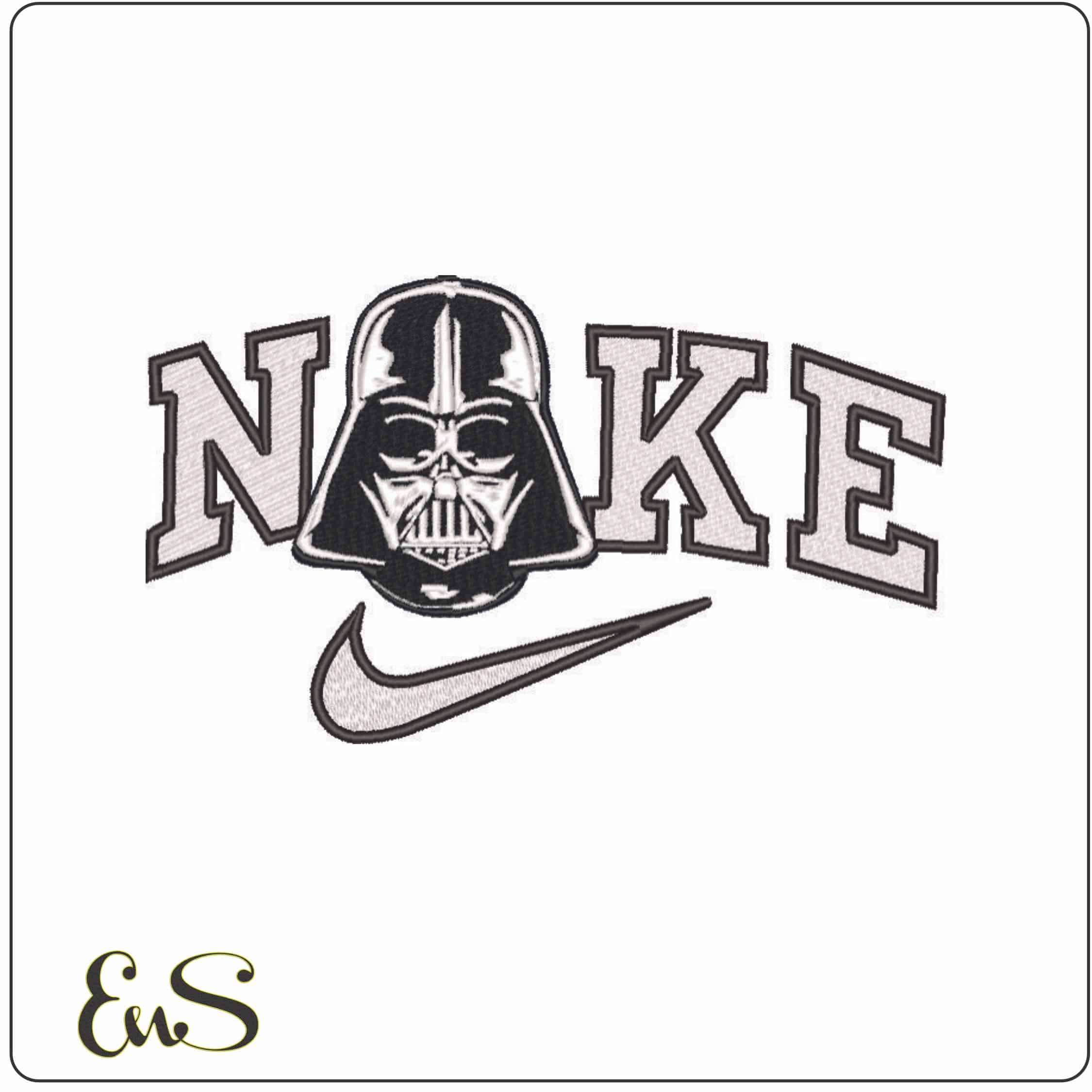 Nike Darth Vaders Mask - Star Wars-Elegant embroidery design file - instant download