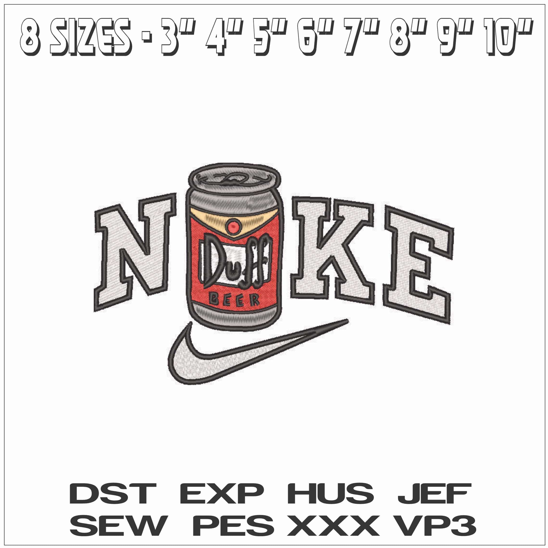 Nike Duff Beer-Elegant embroidery design file - instant download — view 2