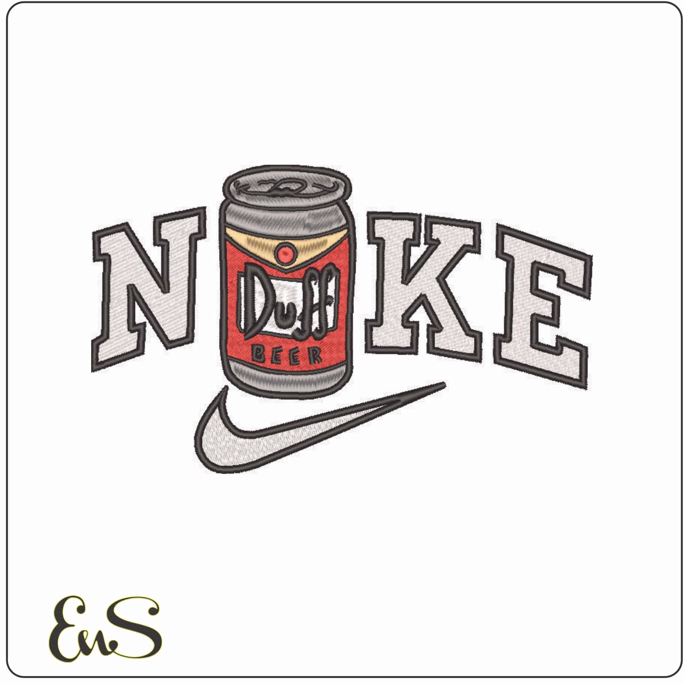 Nike Duff Beer-Elegant embroidery design file - instant download