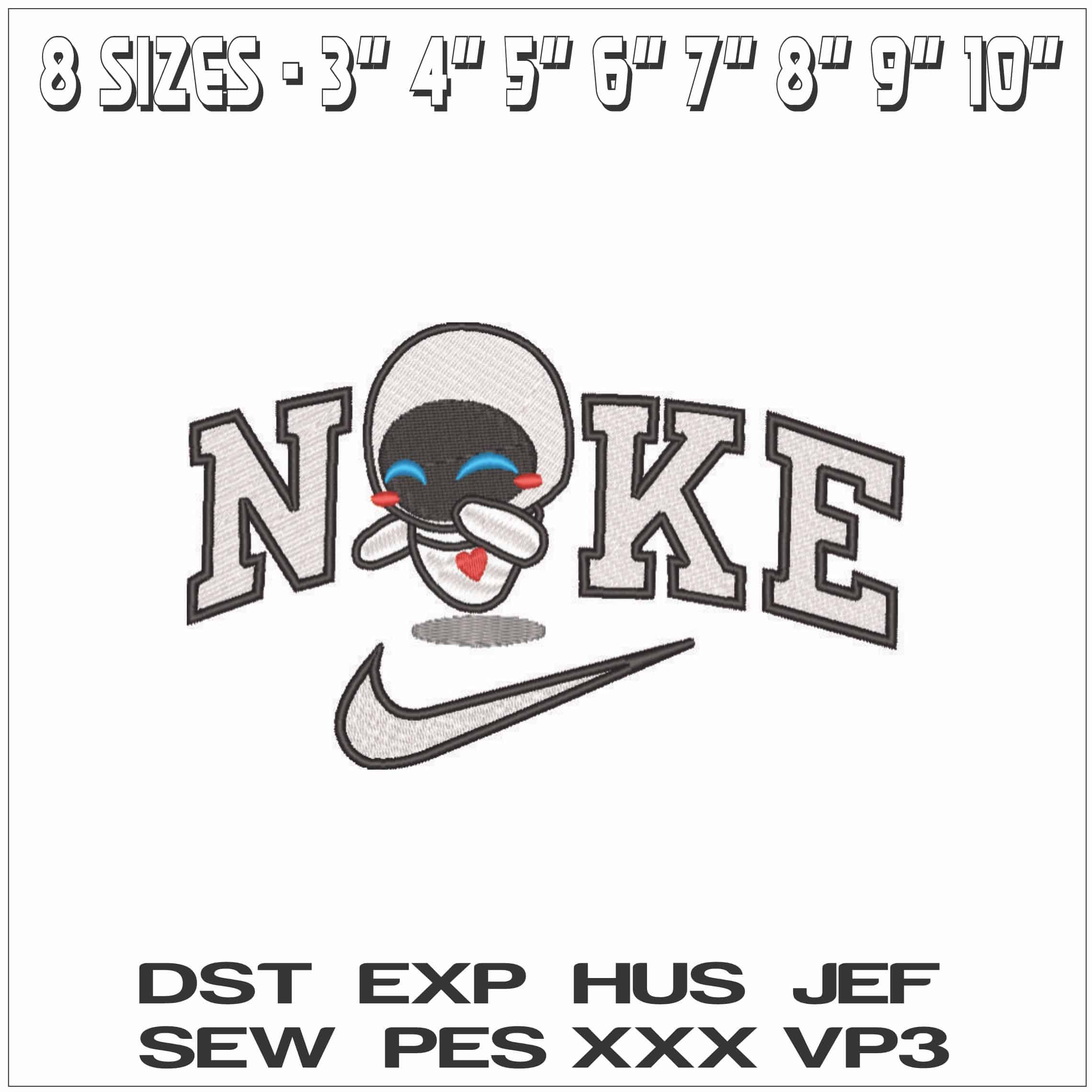 Nike Eva heart - Wall E - Cartoon-Elegant embroidery design file - instant download — view 2