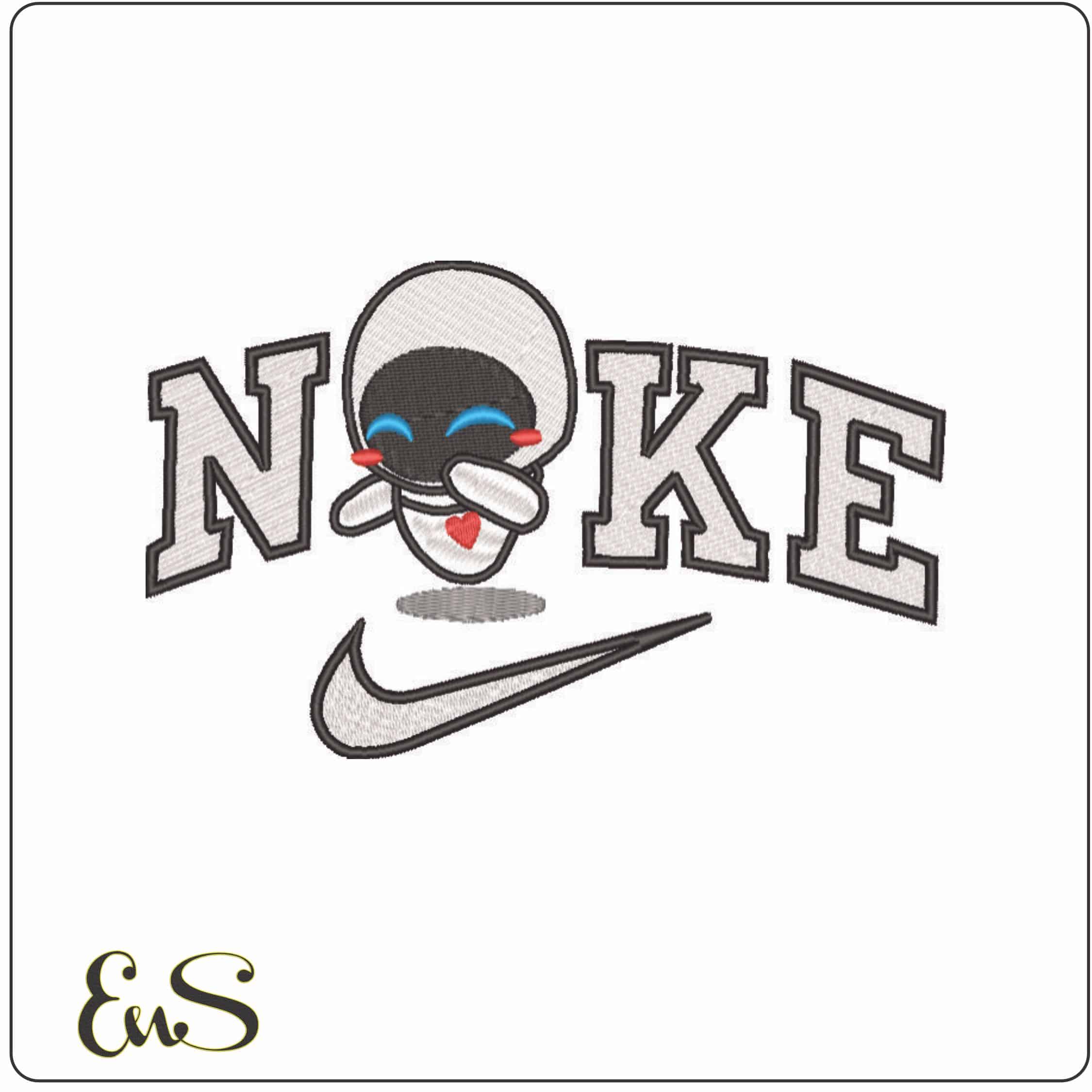 Nike Eva heart - Wall E - Cartoon-Elegant embroidery design file - instant download