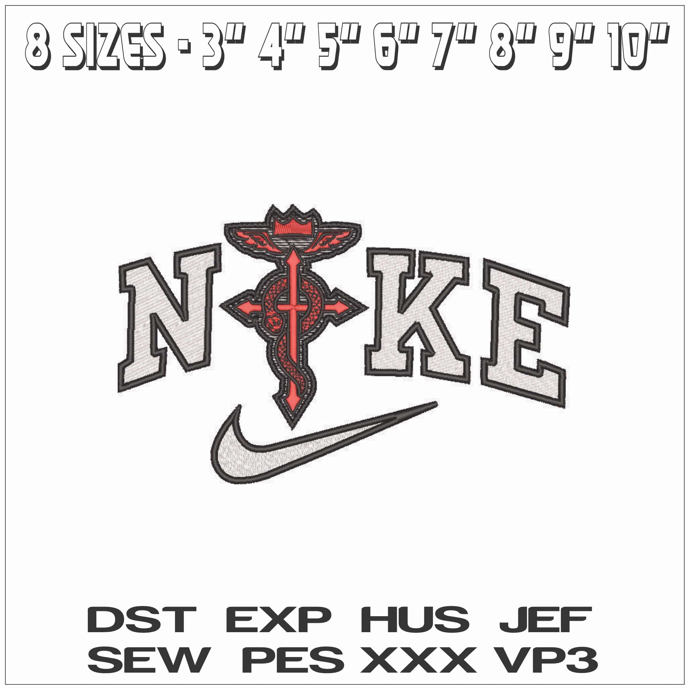 Nike Flamel Symbol - Full Metal Alchemist - Anime-Elegant embroidery design file - instant download — view 2