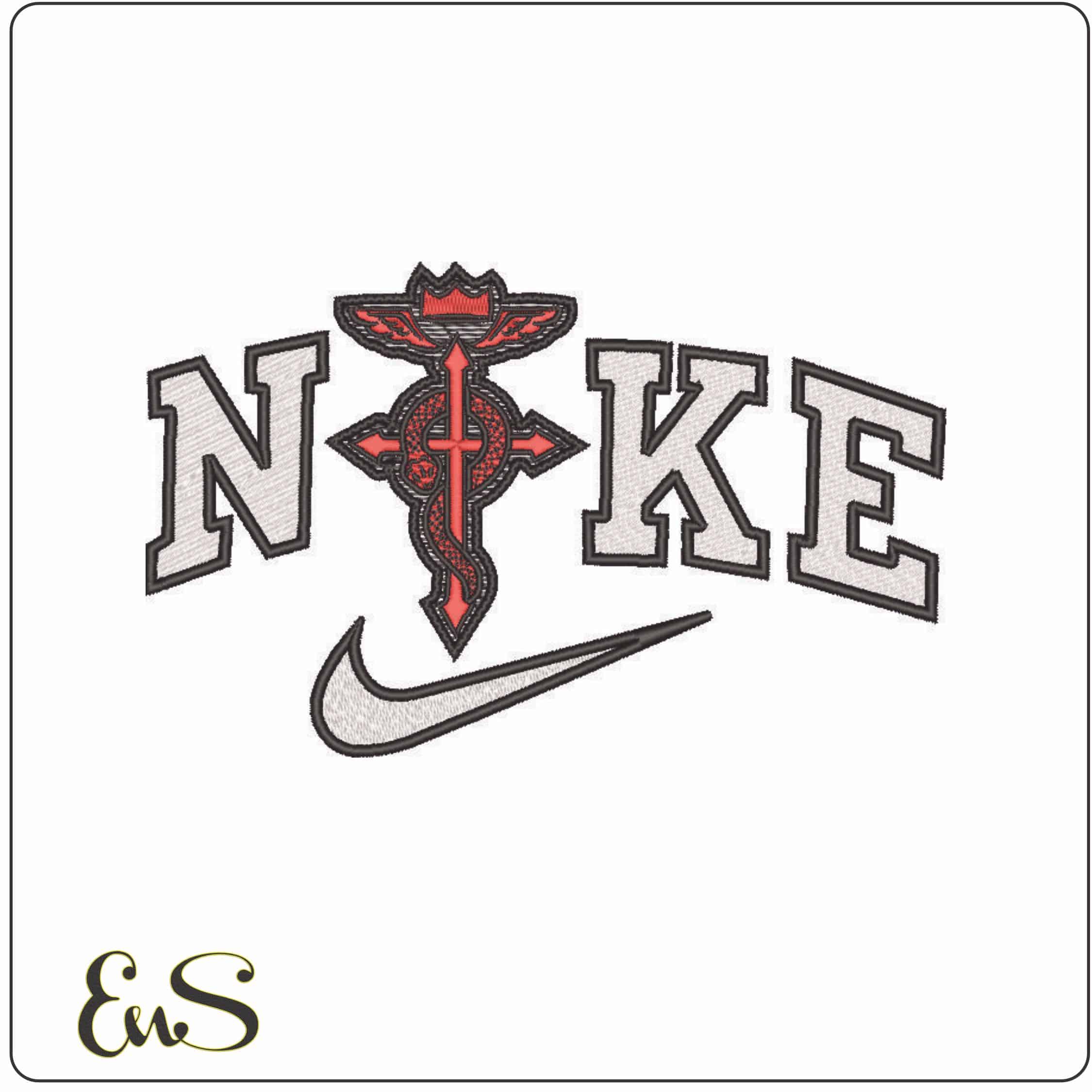 Nike Flamel Symbol - Full Metal Alchemist - Anime-Elegant embroidery design file - instant download