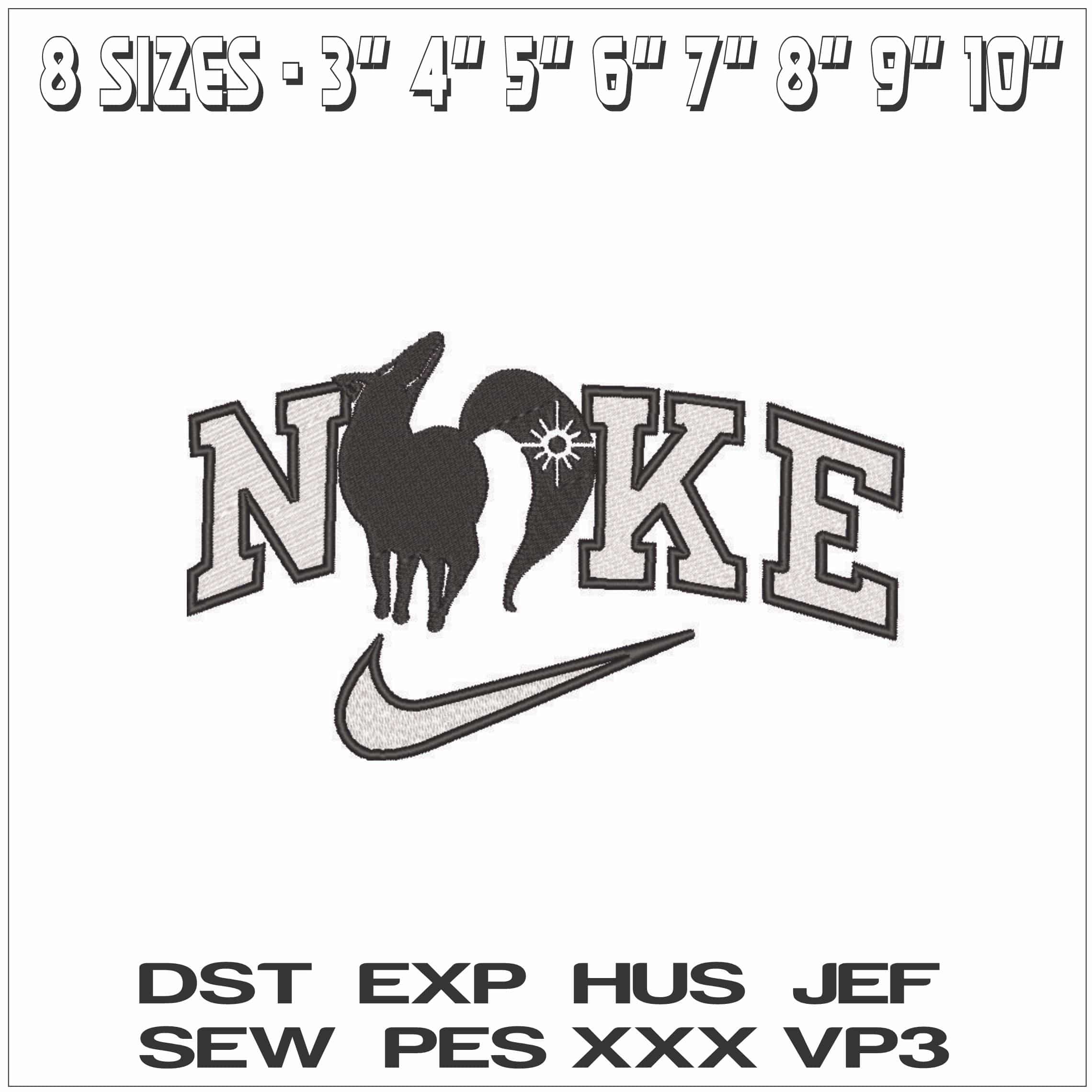 Nike Foxs Sin of Greed - Ban - Anime-Elegant embroidery design file - instant download — view 2